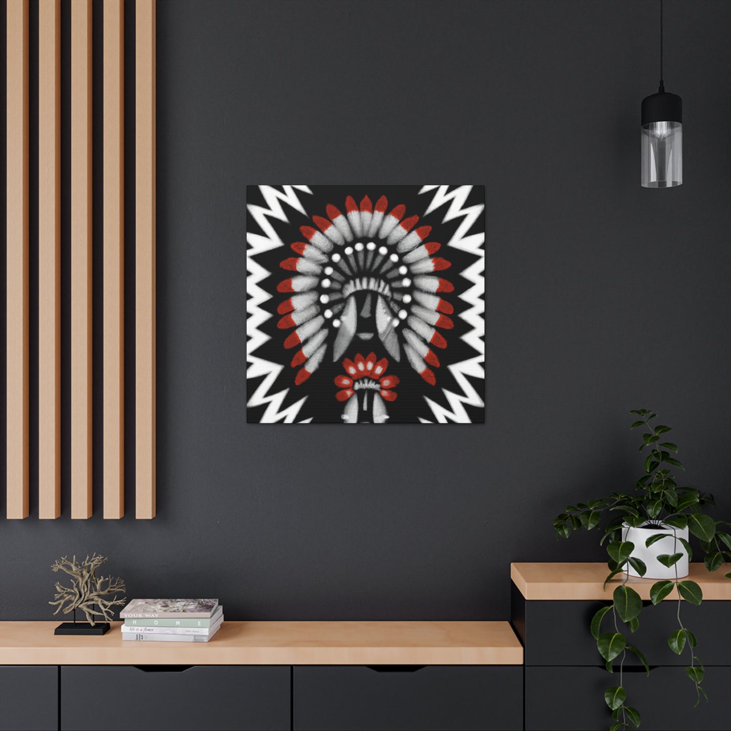 Running Elk - Native American Indian Canvas Wall Art