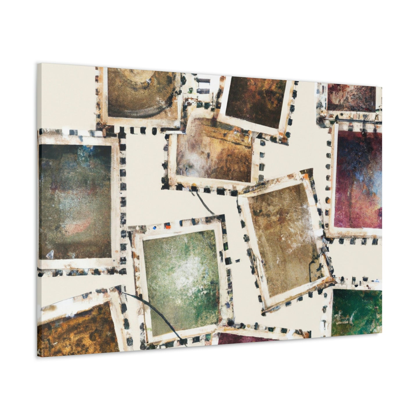 World Explorer Postage Stamps - Canvas