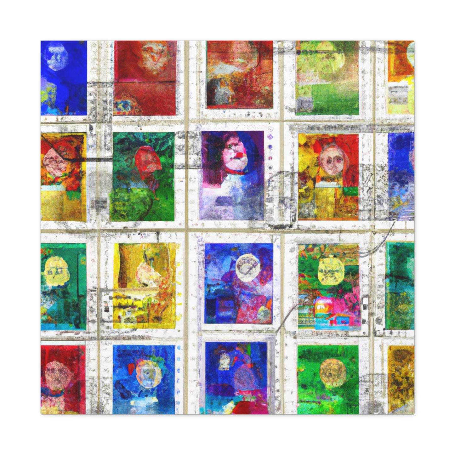 Global Heritage Stamps - Postage Stamp Collector Canvas Wall Art