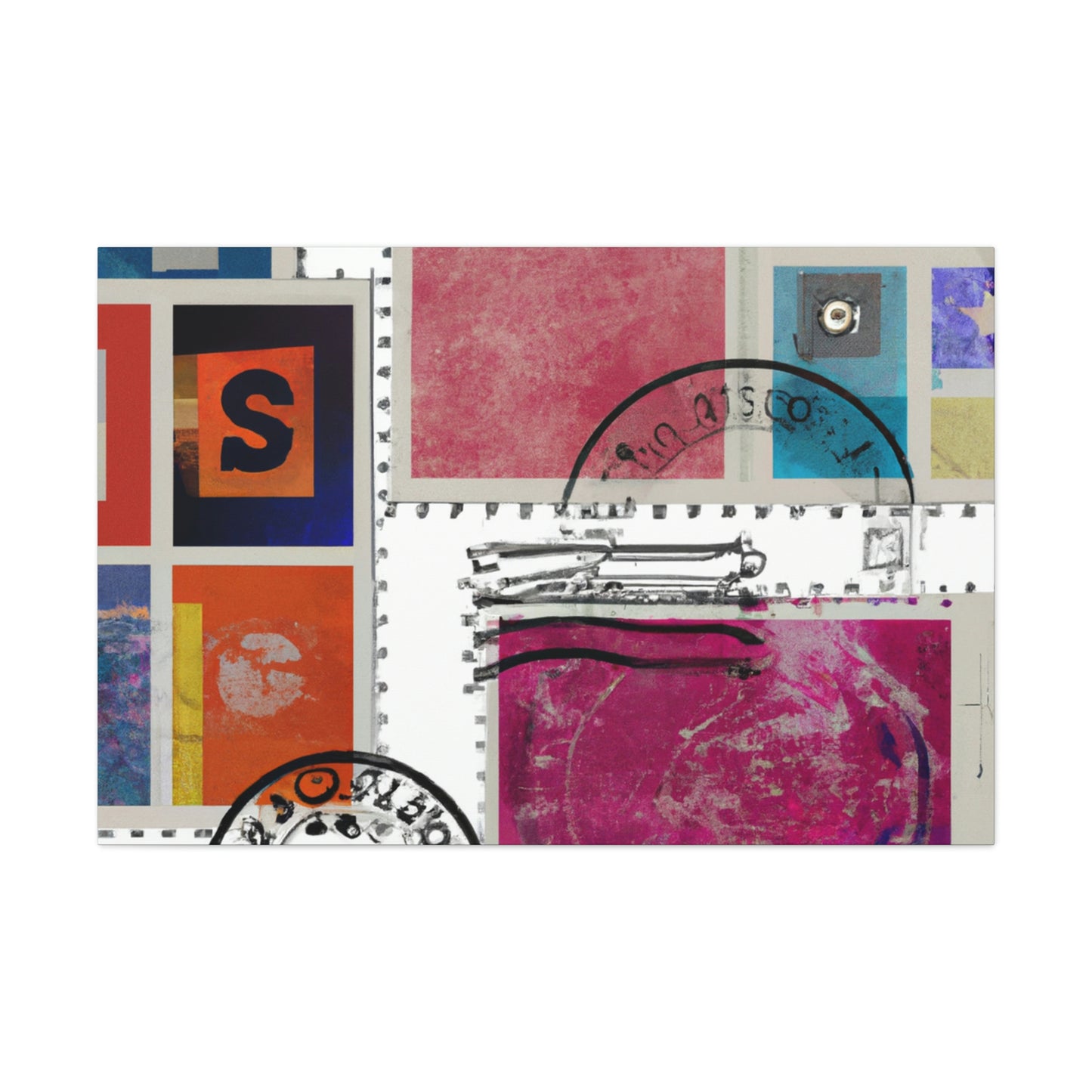 Global Wonders Postage Stamps - Canvas
