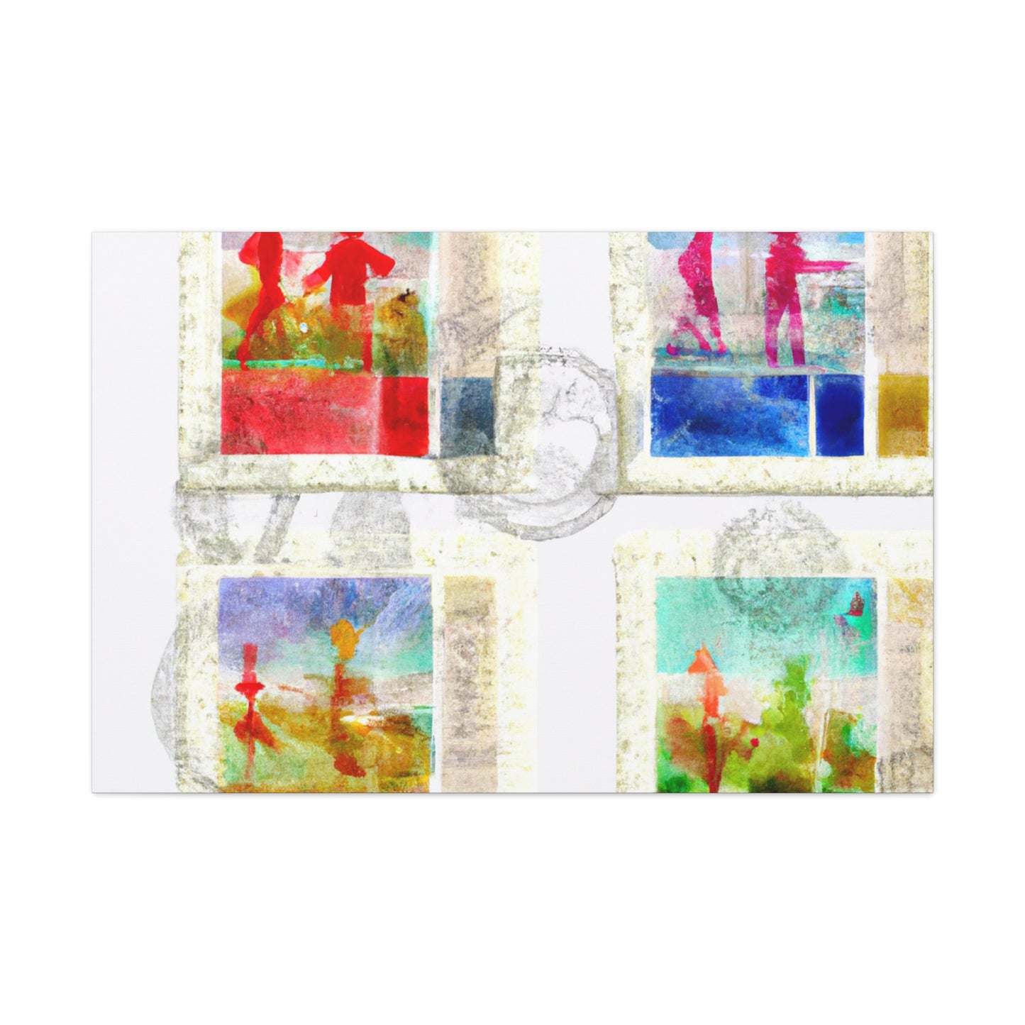 Global Traveler Series - Postage Stamp Collector Canvas Wall Art