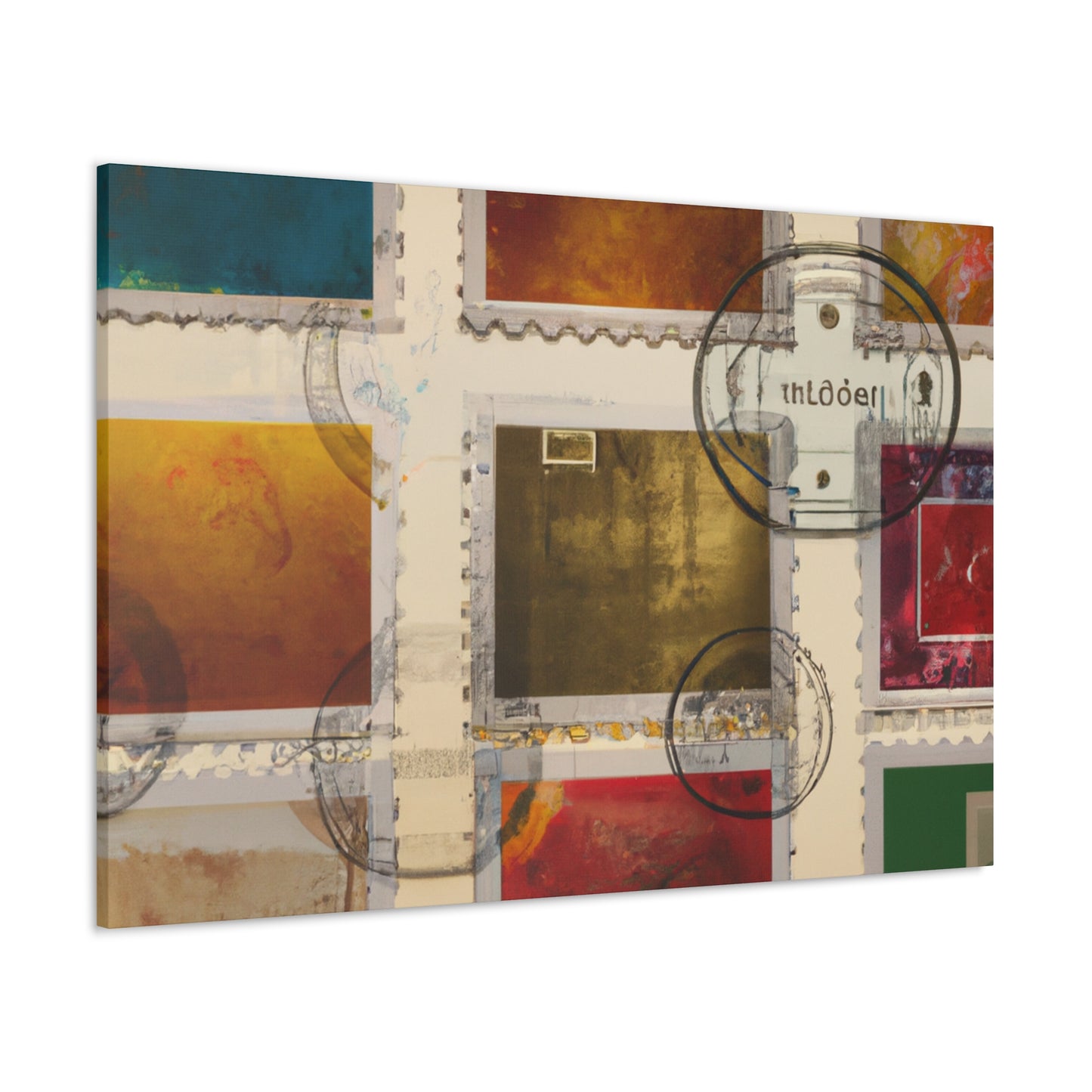 Global Postage Celebration Series. - Postage Stamp Collector Canvas Wall Art