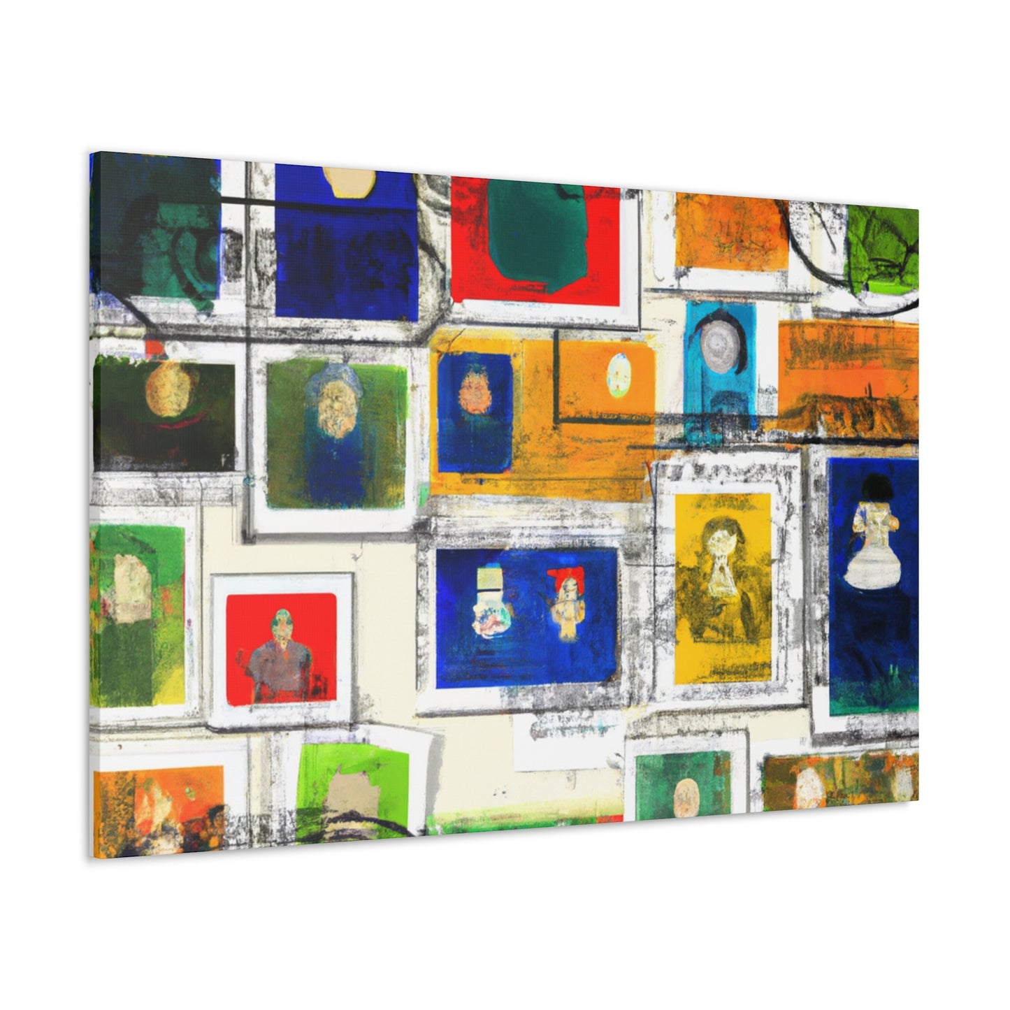 Global Wonders Collection - Postage Stamp Collector Canvas Wall Art