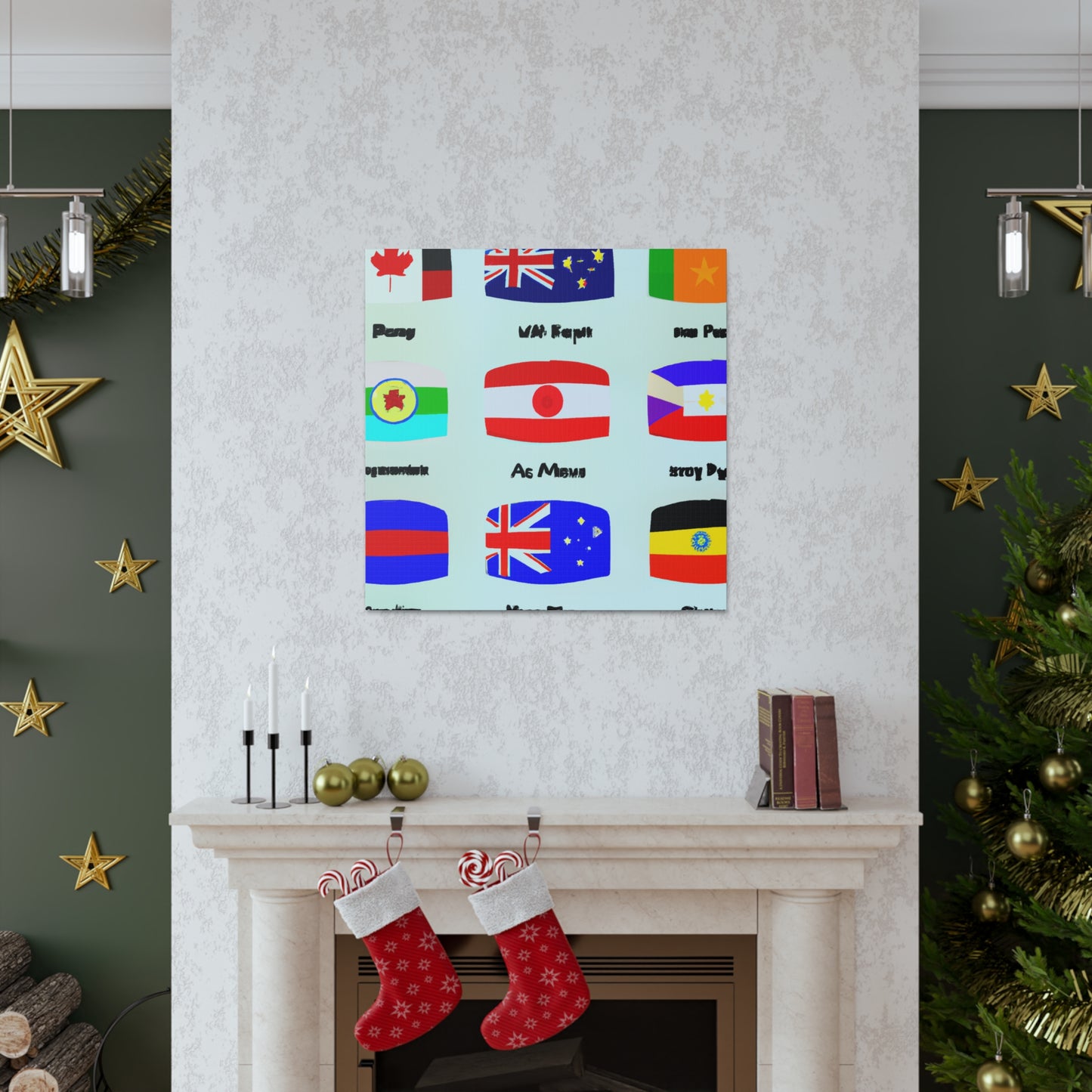 Frances Bellamy - Flags Of The World Canvas Wall Art