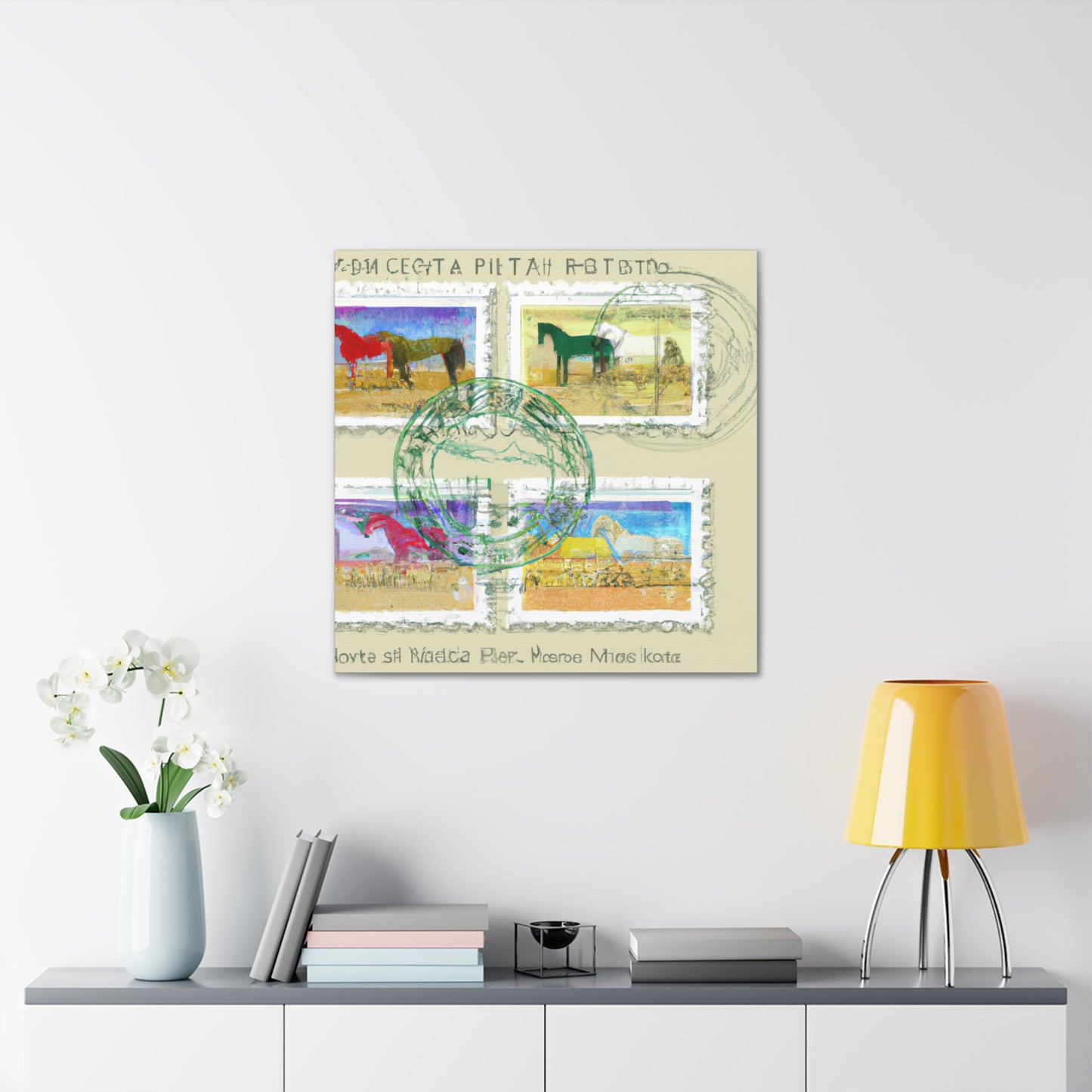 Cultural Celebrations Collection - Postage Stamp Collector Canvas Wall Art