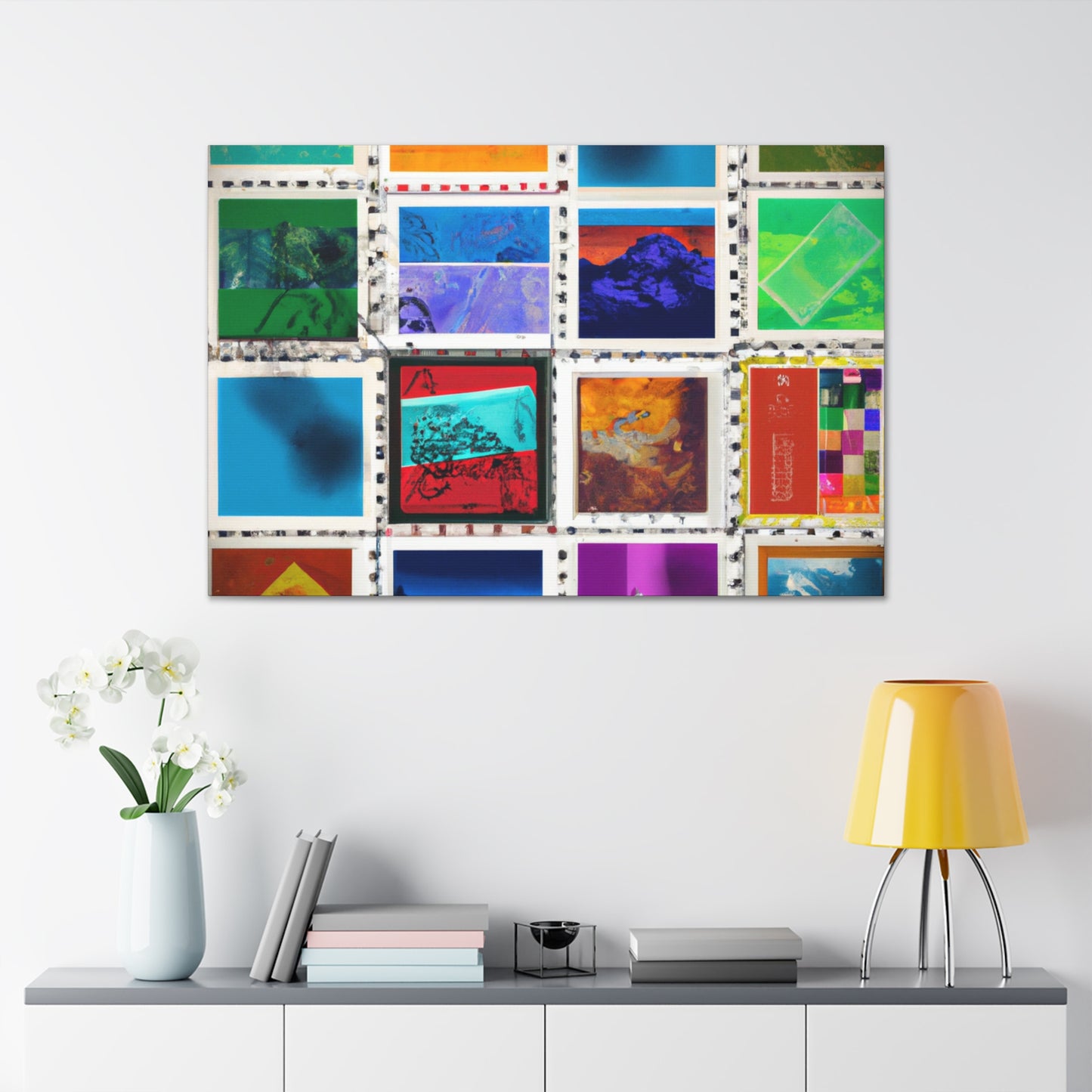 "Global Collectibles" - Postage Stamp Collector Canvas Wall Art