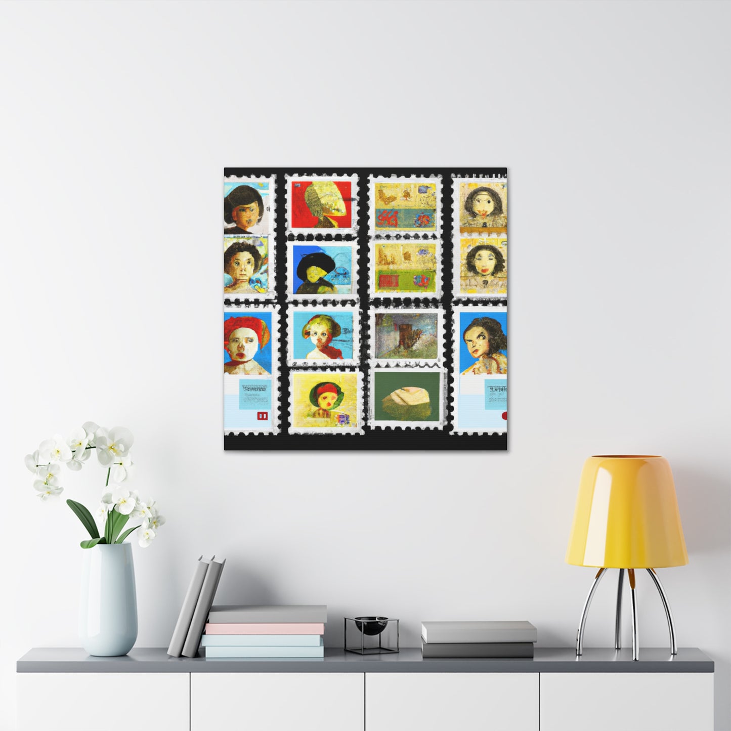 Global Heritage Stamps - Postage Stamp Collector Canvas Wall Art