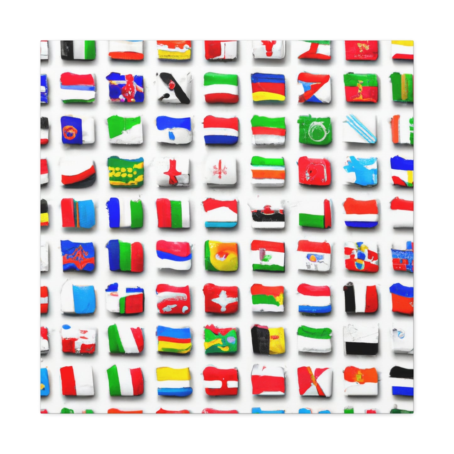 Lizzie Crocker - Flags Of The World Canvas Wall Art