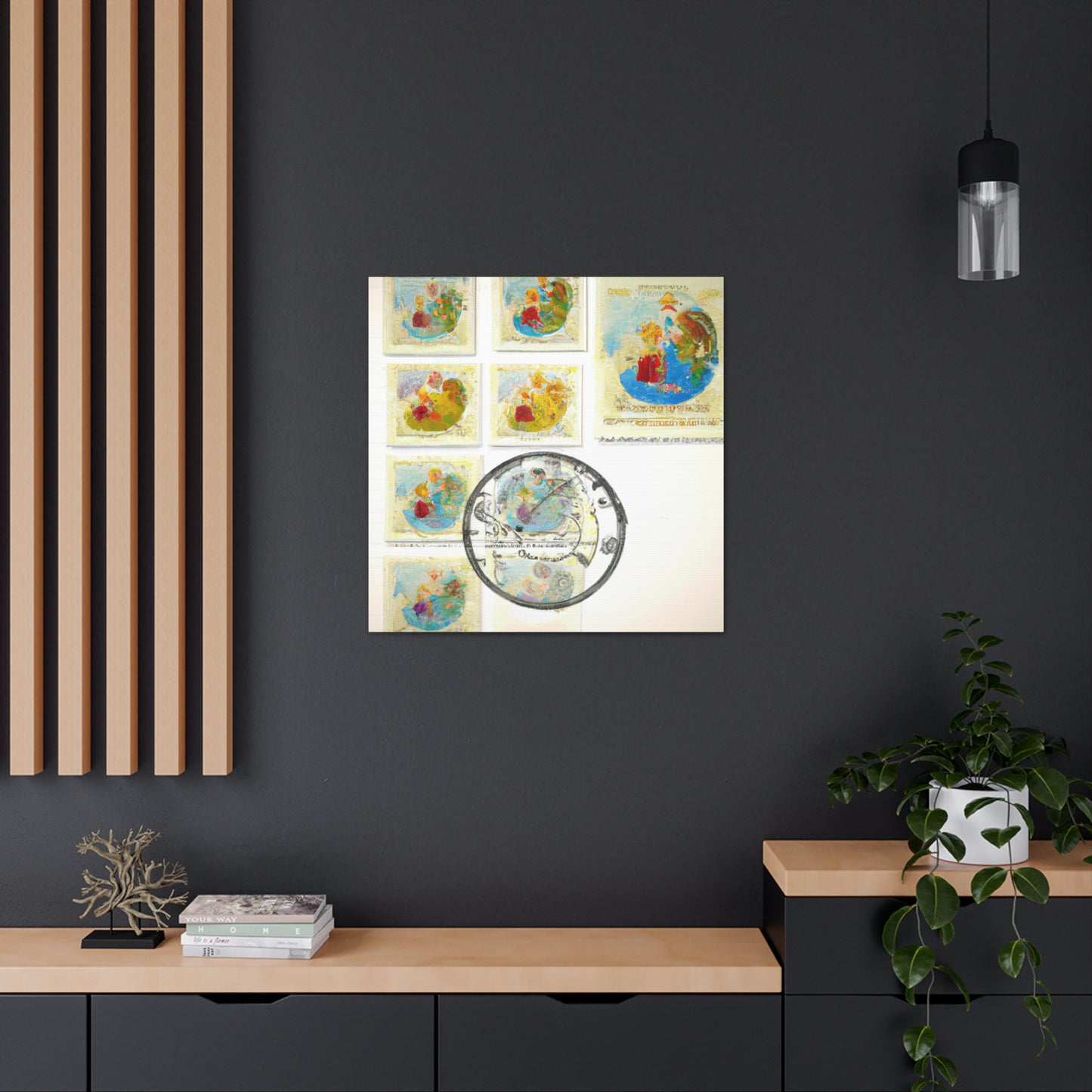 "World of Wonders" Stamps. - Postage Stamp Collector Canvas Wall Art