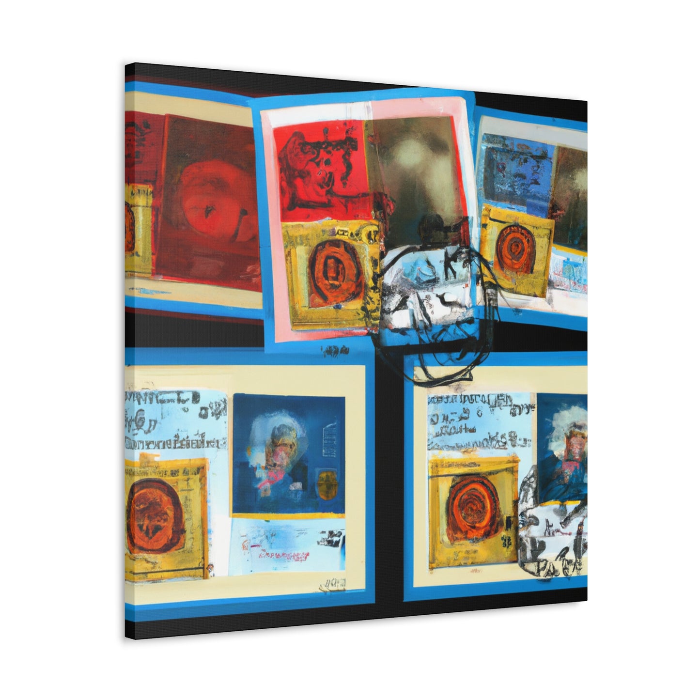 Globe Trotting Stamps - Postage Stamp Collector Canvas Wall Art