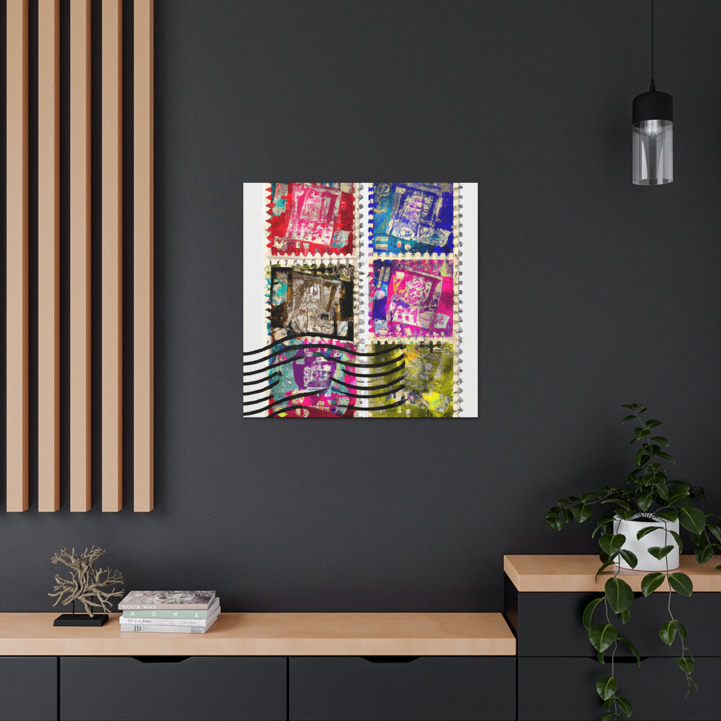 Globetrotting Stamps - Postage Stamp Collector Canvas Wall Art