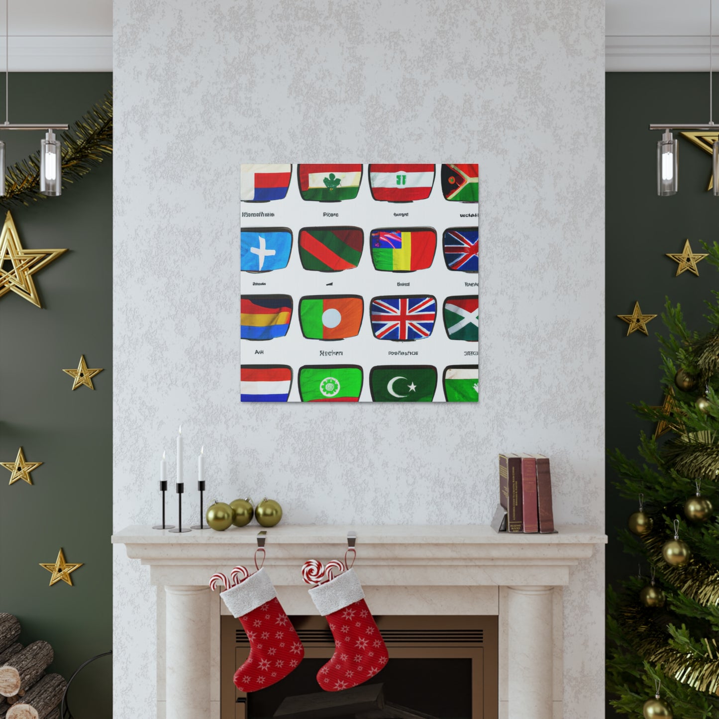 Susan Bellows-Henderson - Flags Of The World Canvas Wall Art