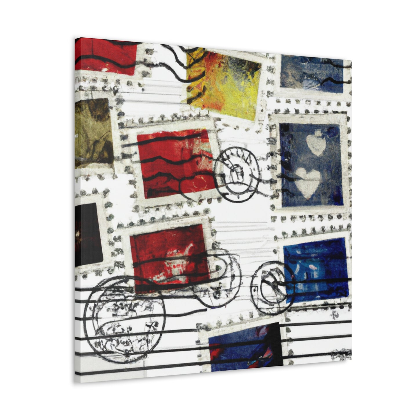 Cultural Treasures On A Stamp - Postage Stamp Collector Canvas Wall Art