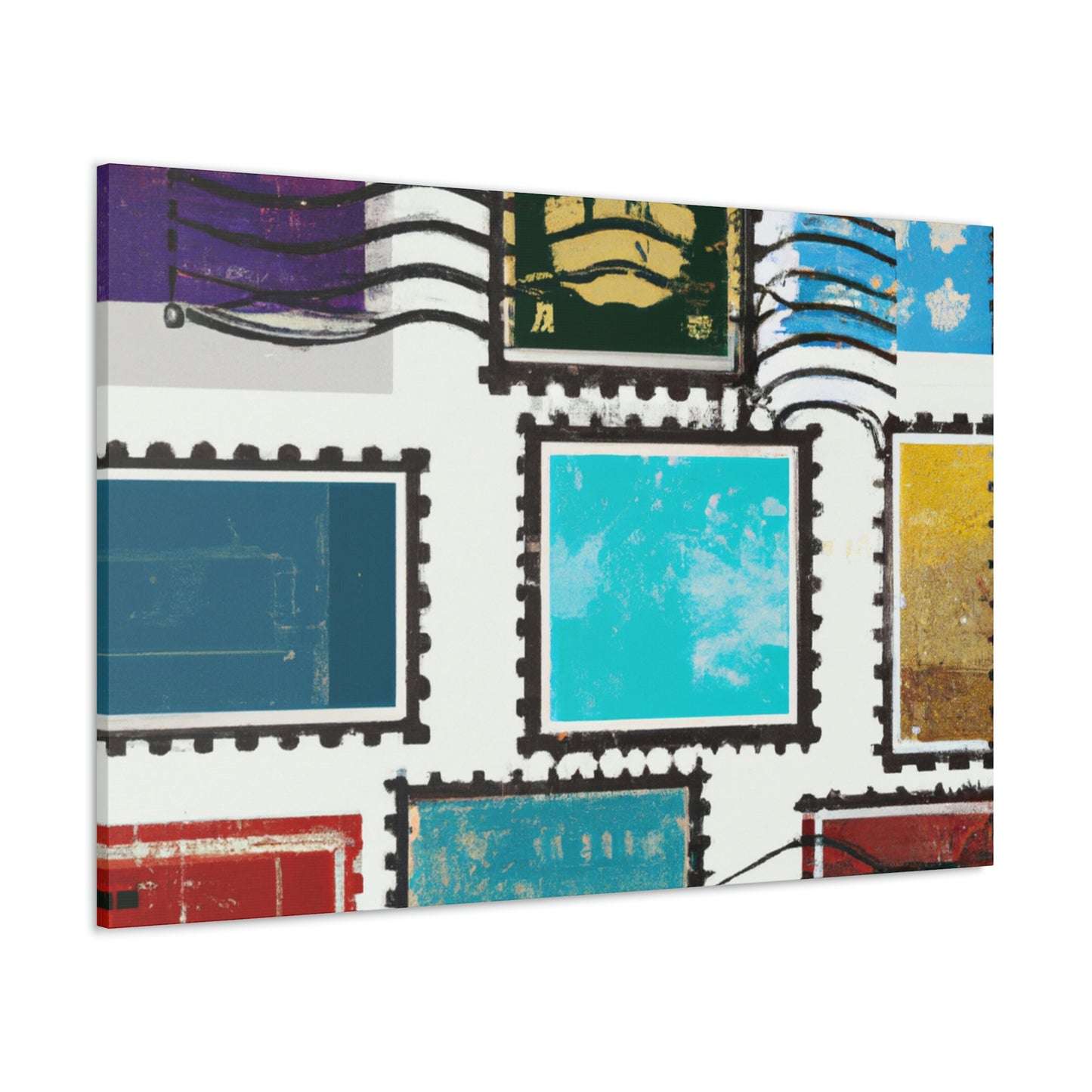 Global Treasures Postage Stamps - Canvas