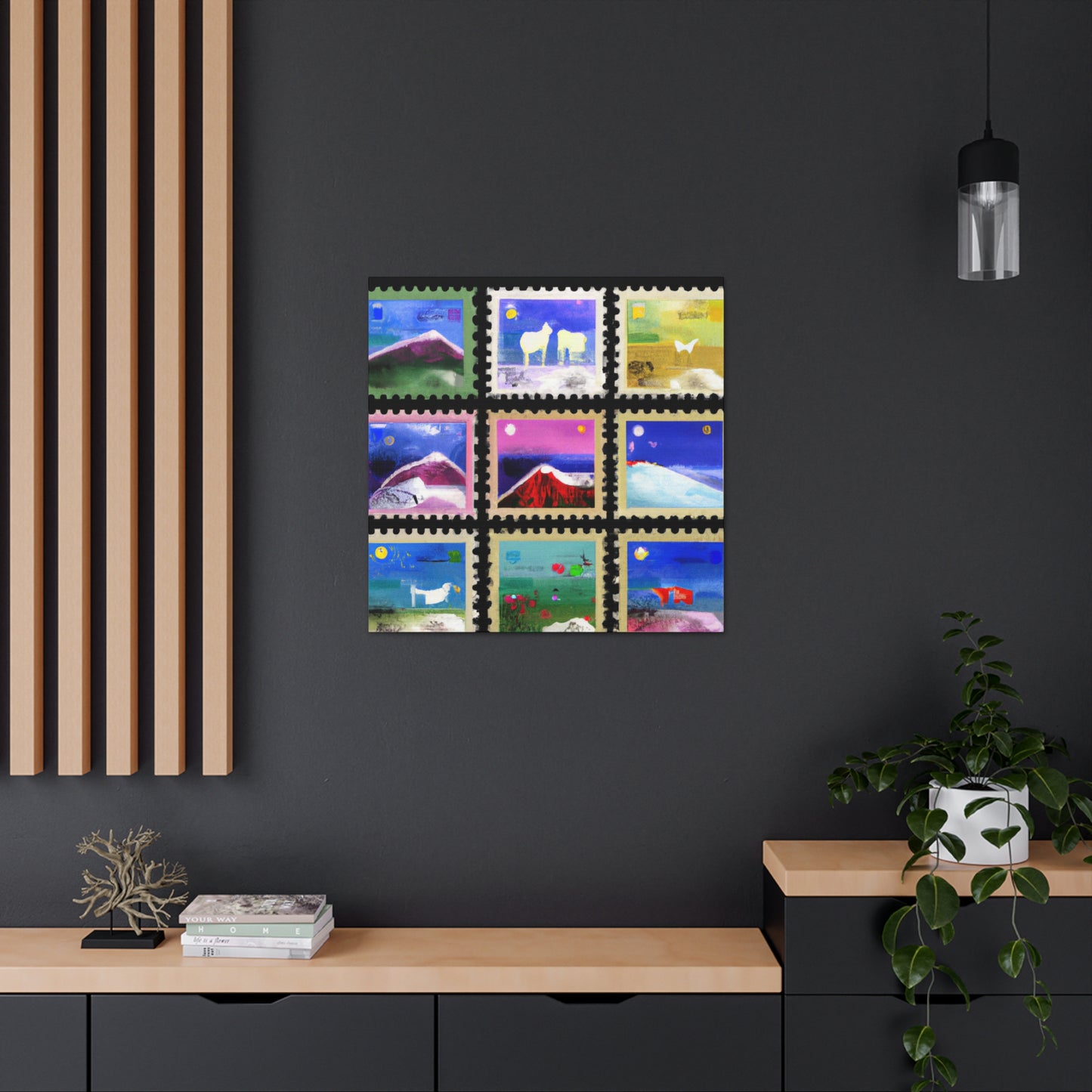 Global Postage Stamps - Postage Stamp Collector Canvas Wall Art