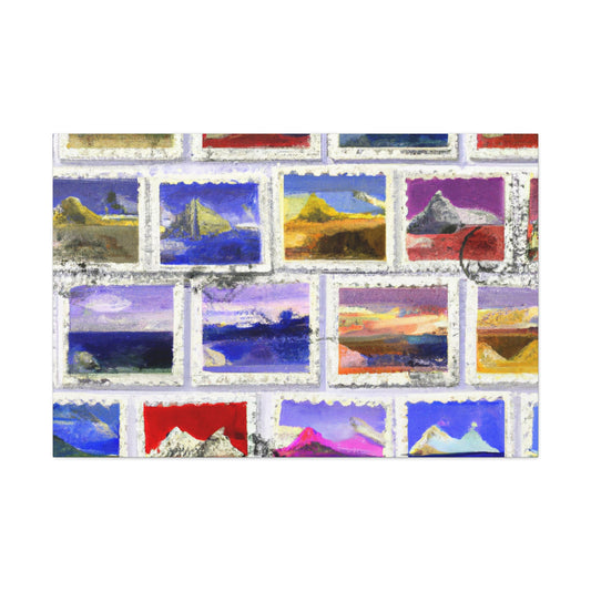 Globetrotting Stamps - Postage Stamp Collector Canvas Wall Art