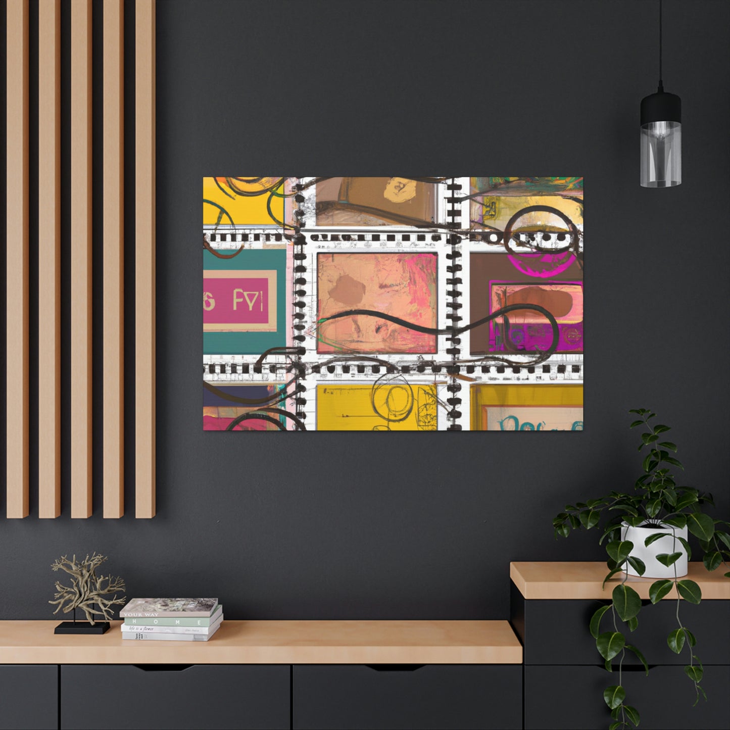 Journey of the World Stamps. - Postage Stamp Collector Canvas Wall Art