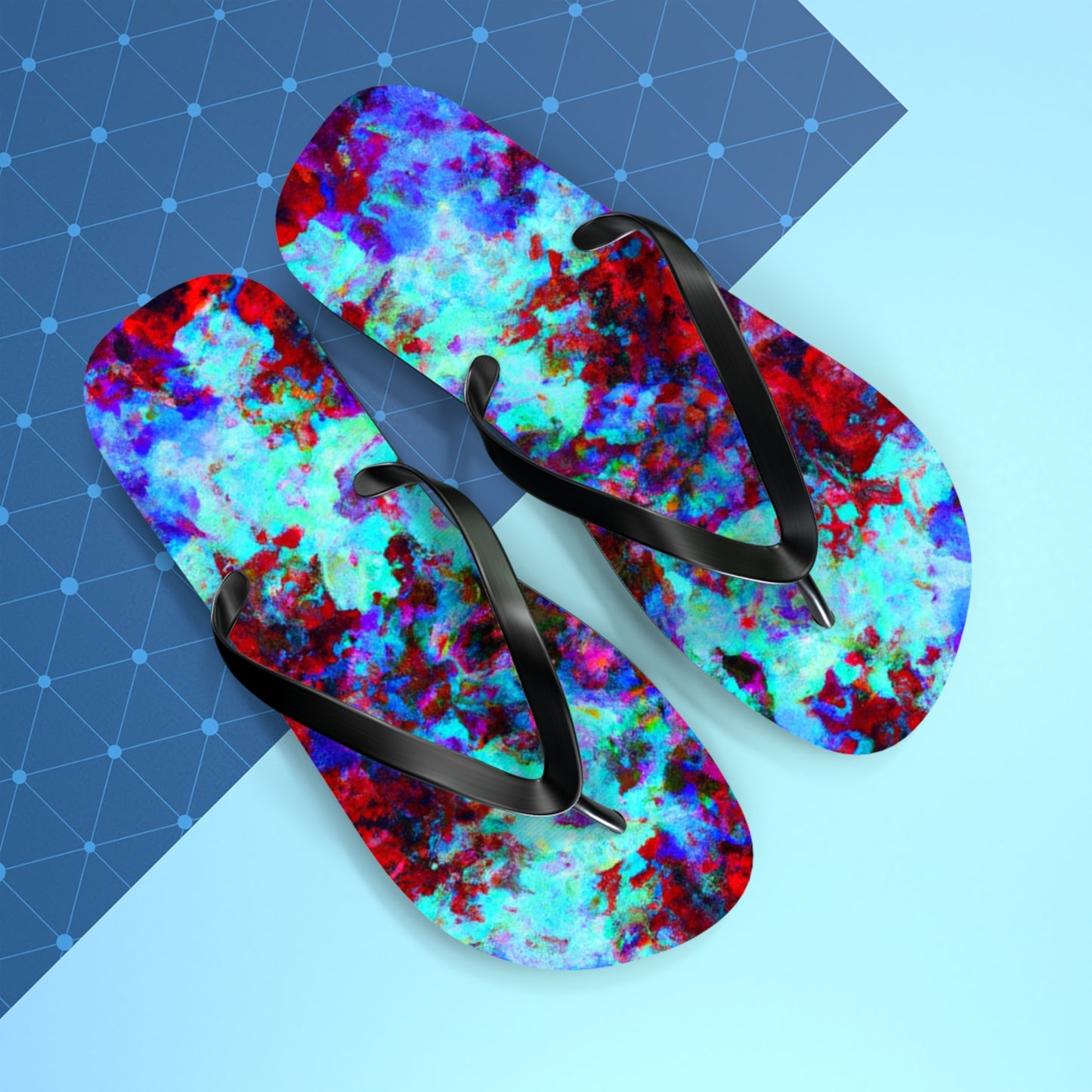 Maybelle Bootmaker - Psychedelic Trippy Flip Flop Beach Sandals