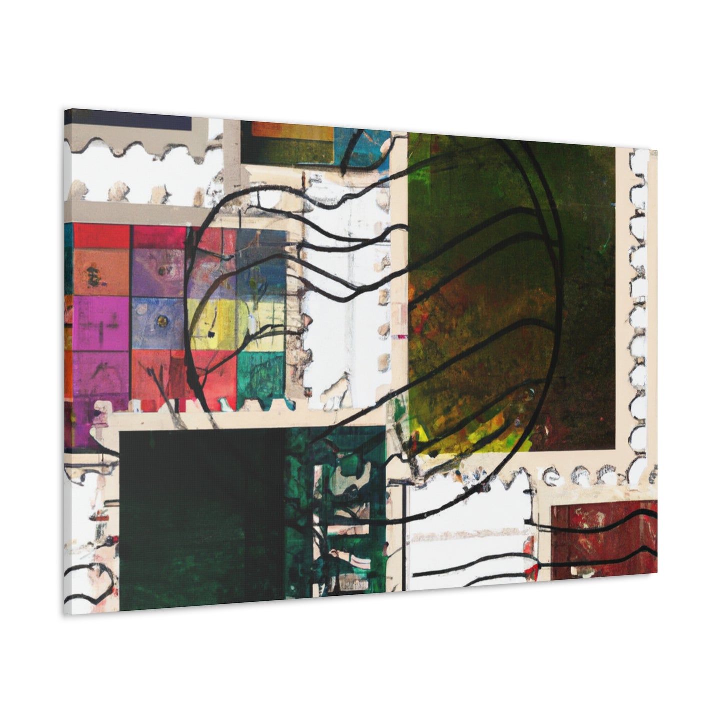 "Treasured Lands" - Postage Stamp Collector Canvas Wall Art