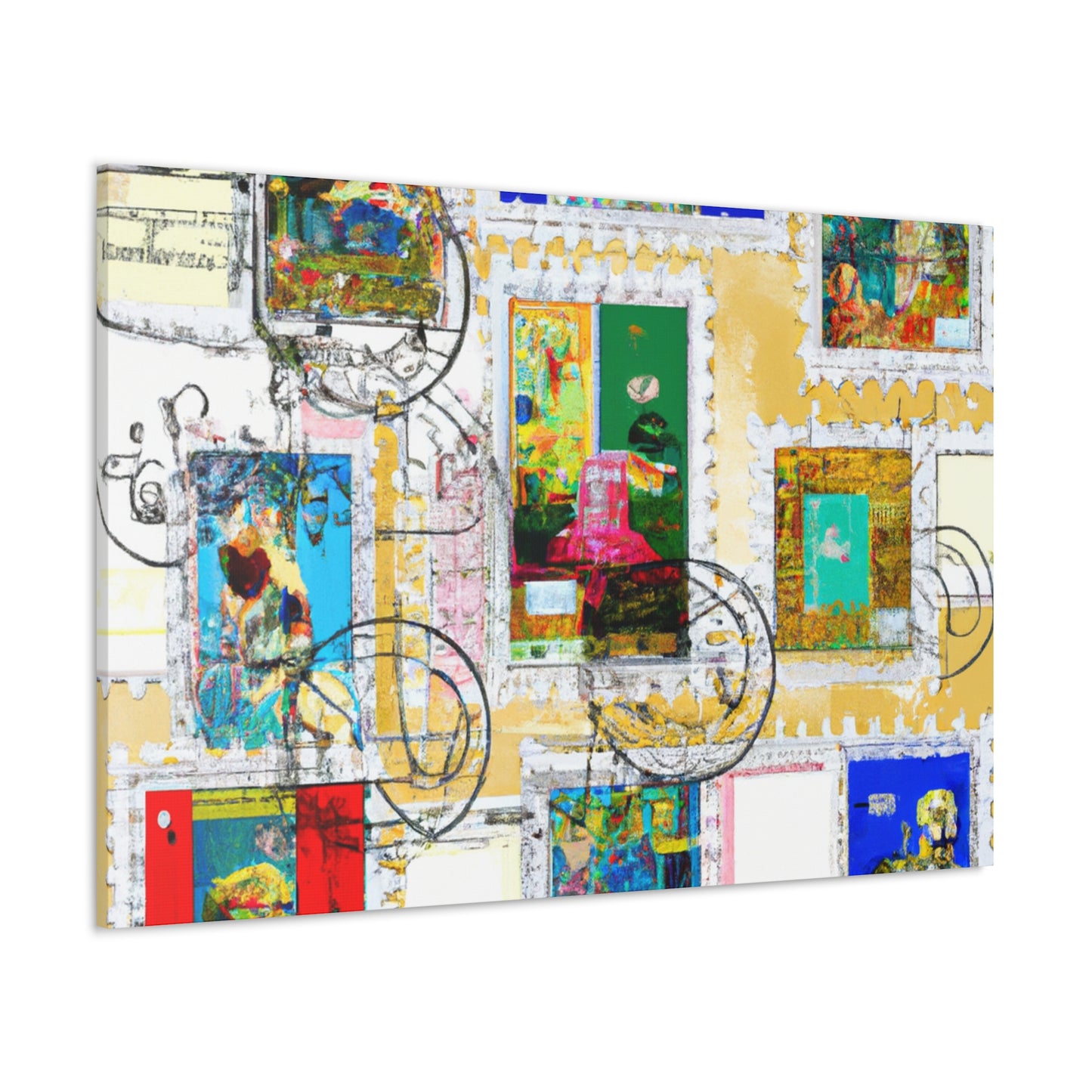 World Stamp Collection. - Postage Stamp Collector Canvas Wall Art