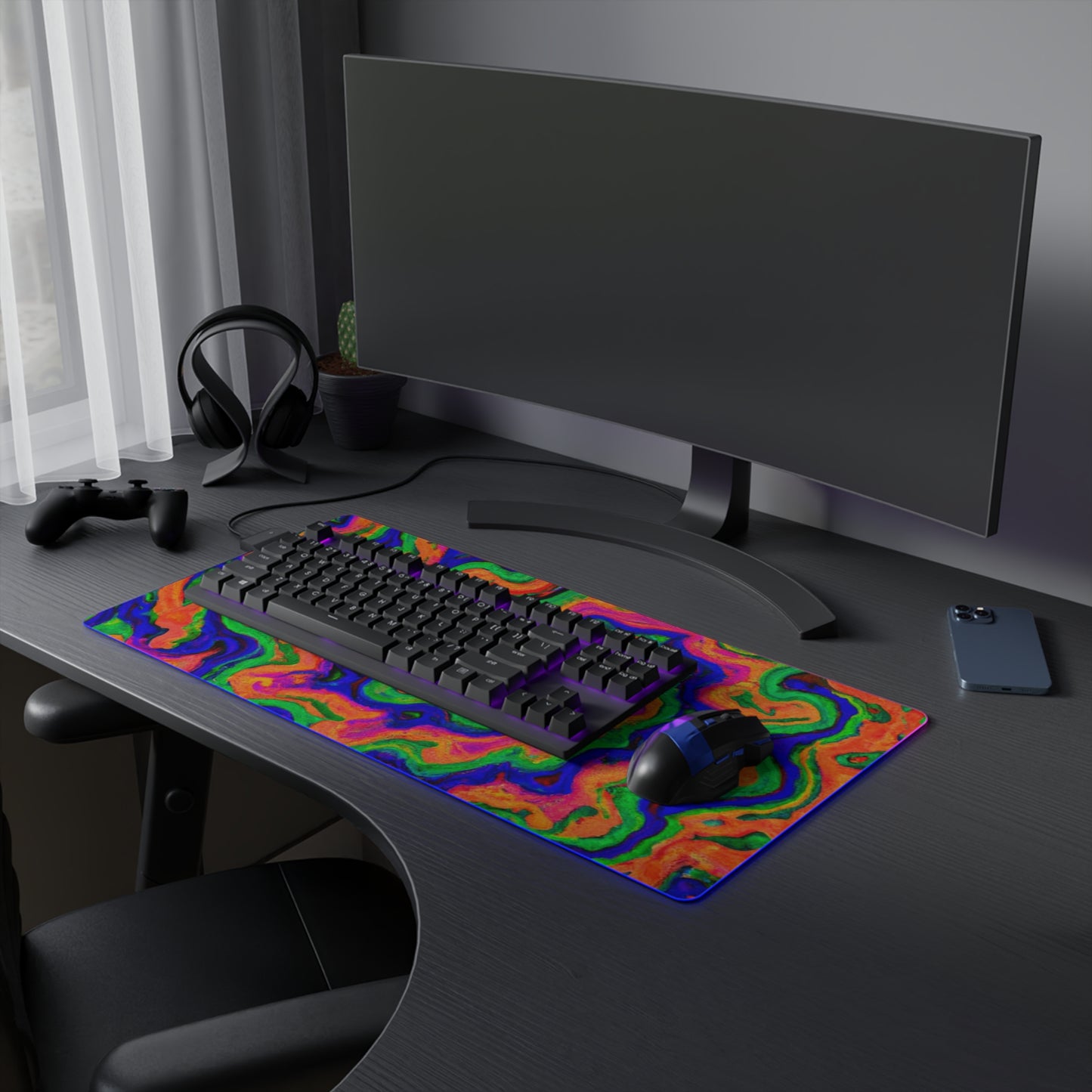 Emily the Enchantress - Psychedelic Trippy LED Light Up Gaming Mouse Pad