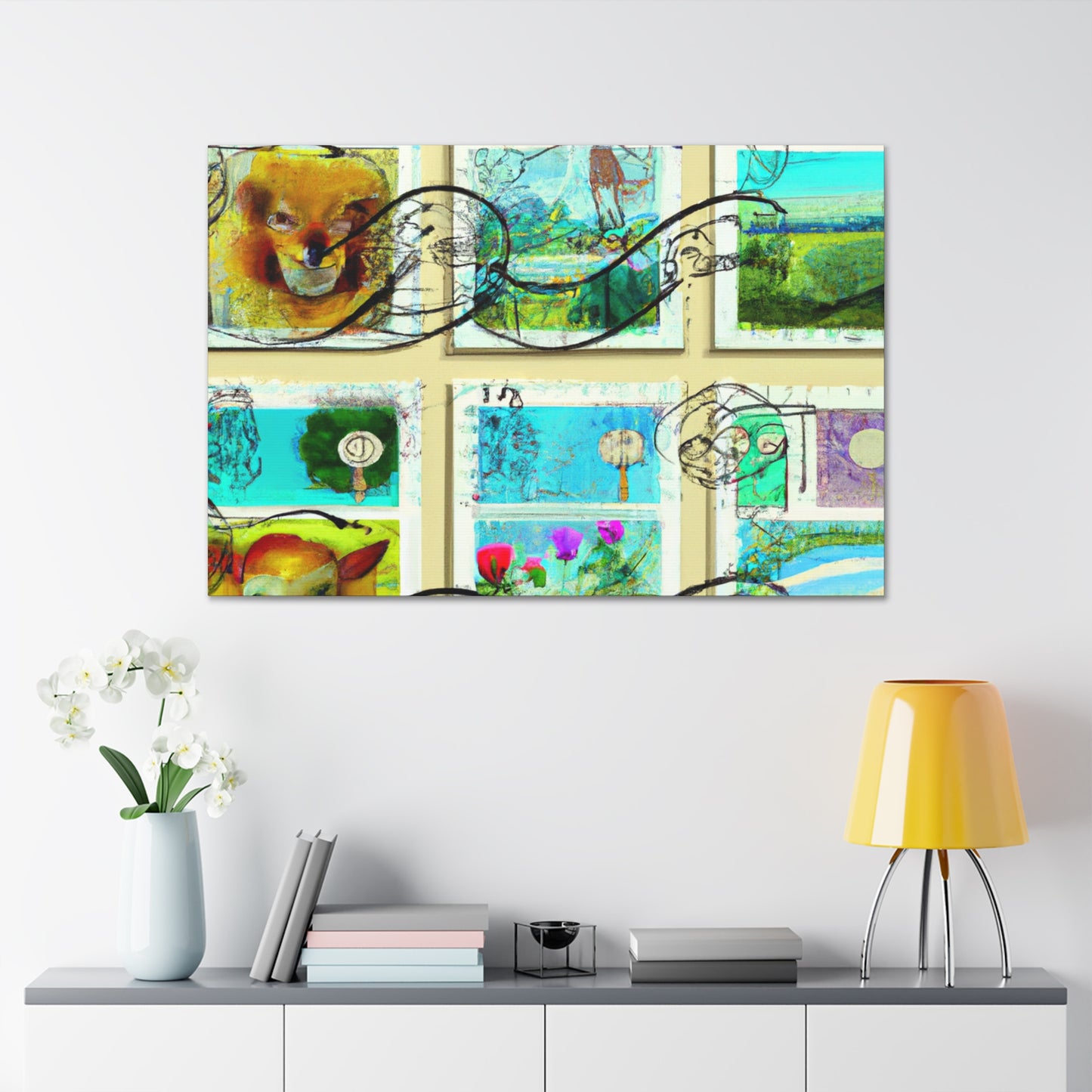 World Heritage Stamps - Postage Stamp Collector Canvas Wall Art