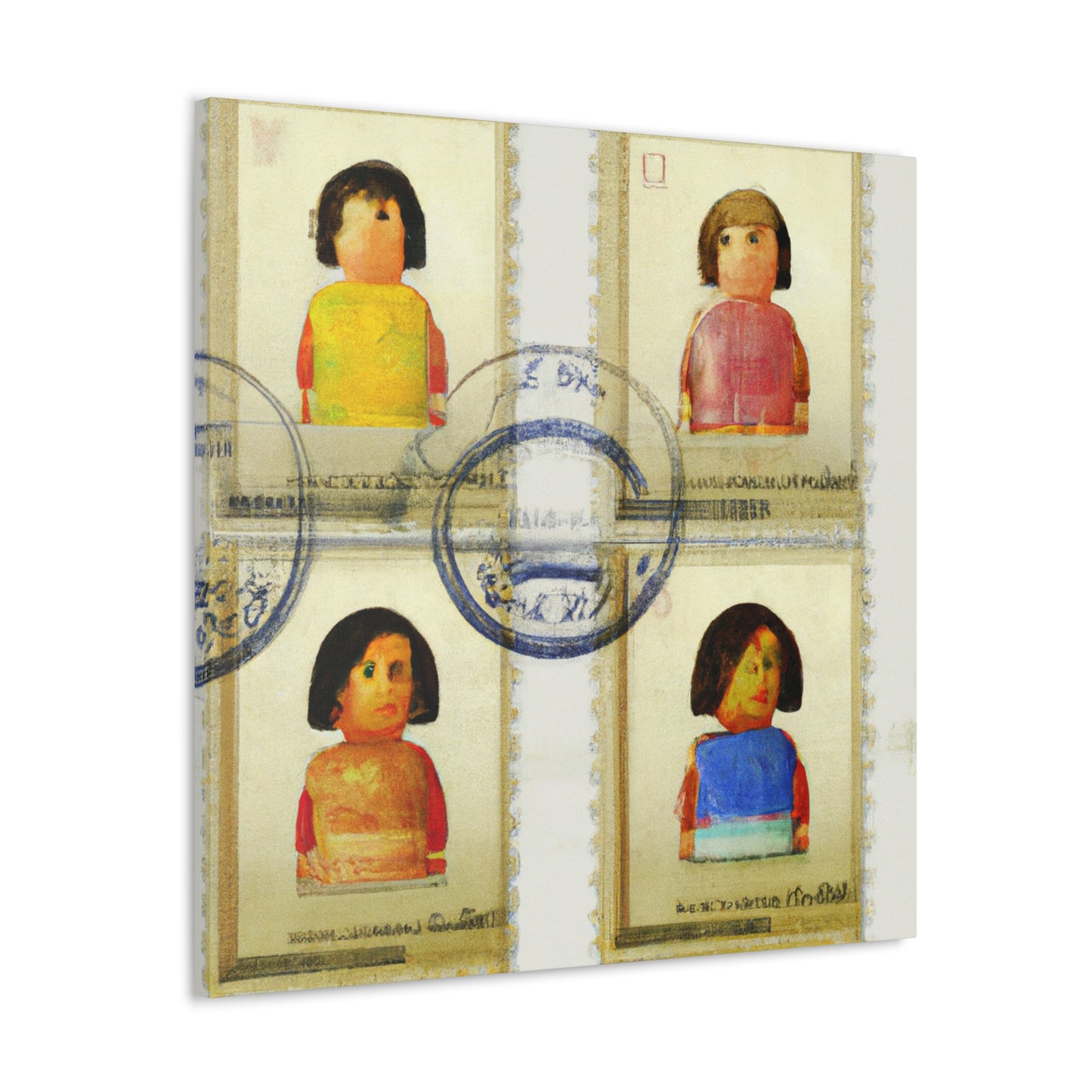 Globetrotting Postage Stamps - Postage Stamp Collector Canvas Wall Art