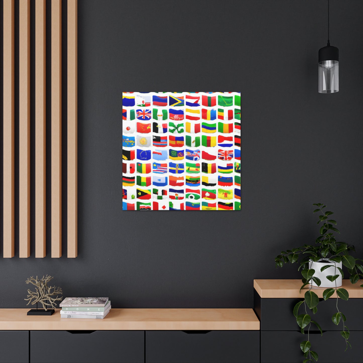 Ludwig Wiedemann - Flags Of The World Canvas Wall Art