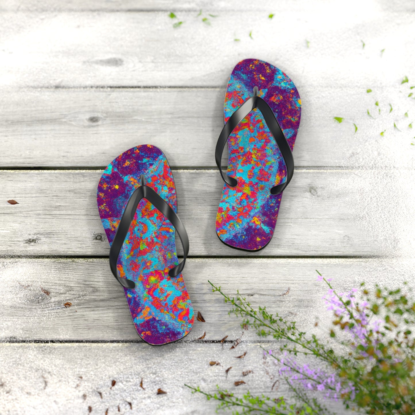 Abigail Cuthbert, Bootmaker - Psychedelic Trippy Flip Flop Beach Sandals