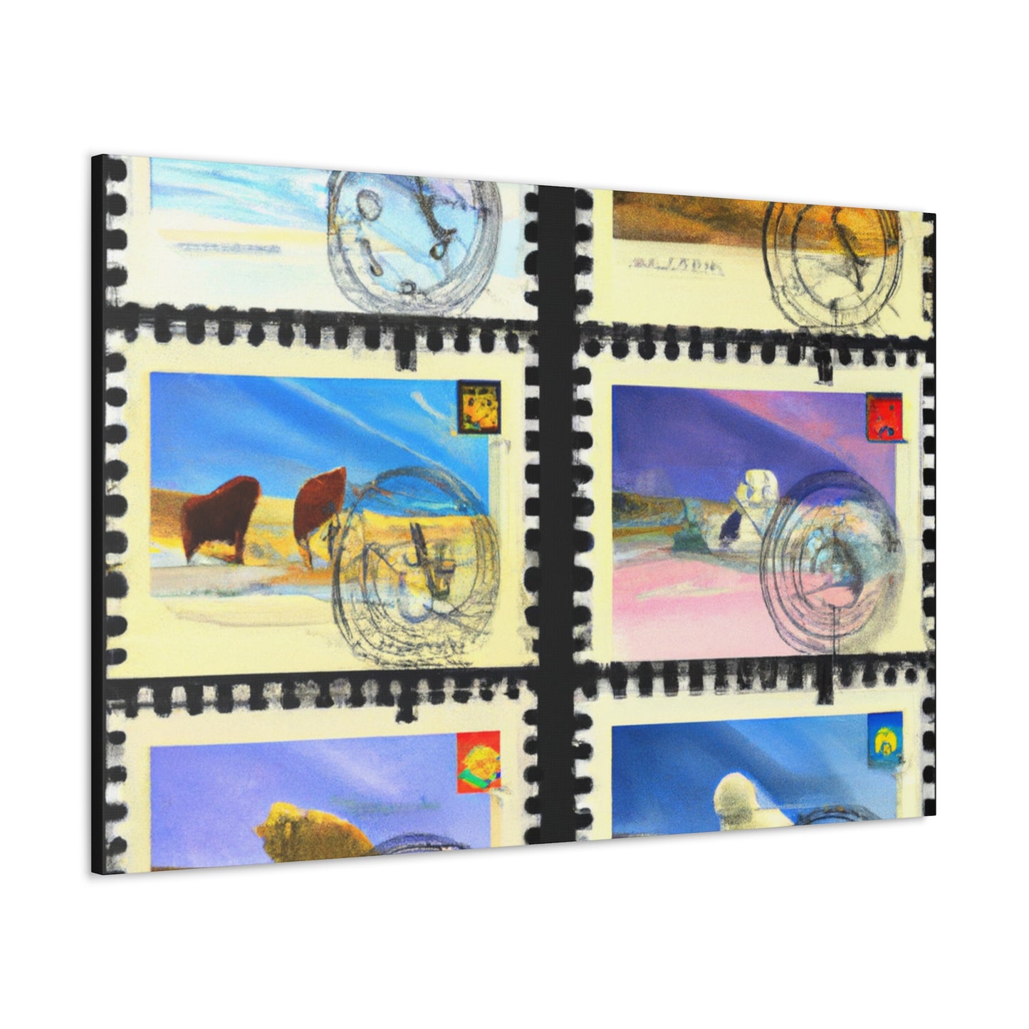 International Heritage Collection - Postage Stamp Collector Canvas Wall Art