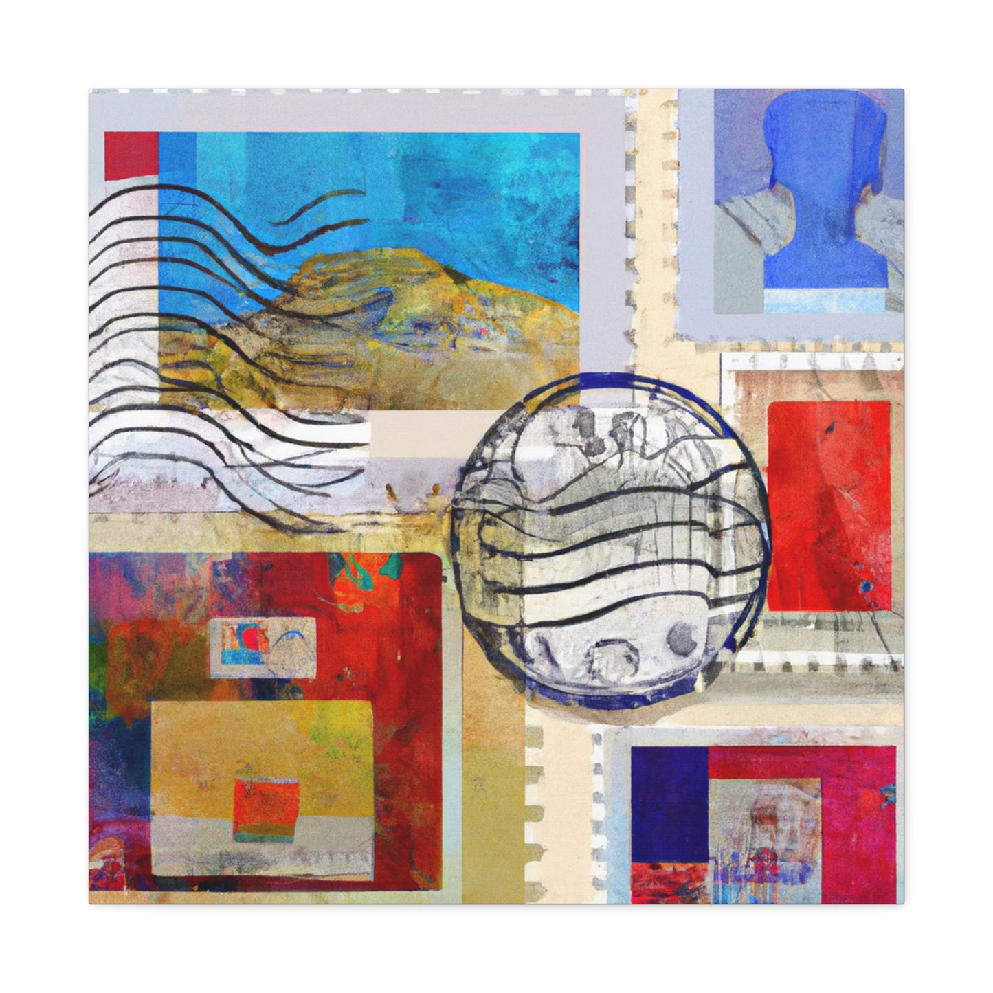 :

Earth's Biodiversity Stamps - Postage Stamp Collector Canvas Wall Art