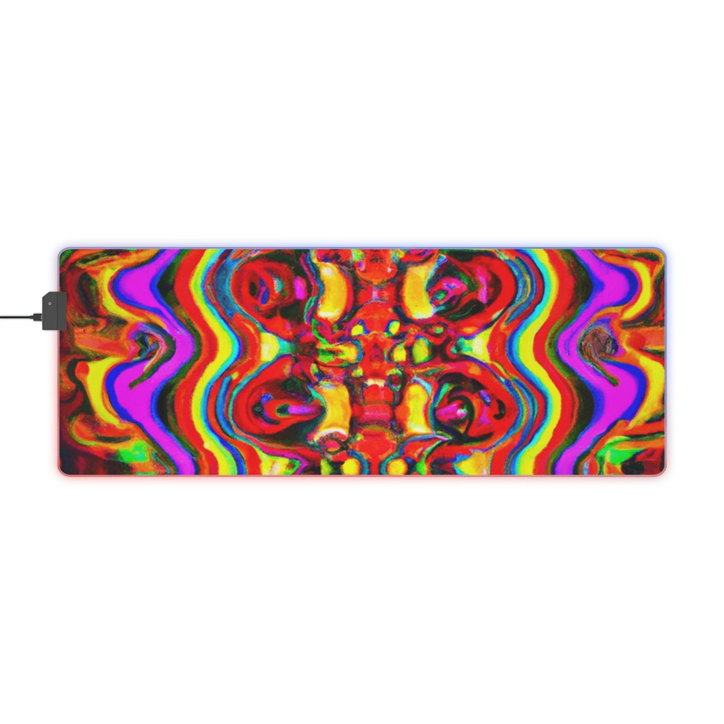 Rockettor Randy - Psychedelic Trippy LED Light Up Gaming Mouse Pad