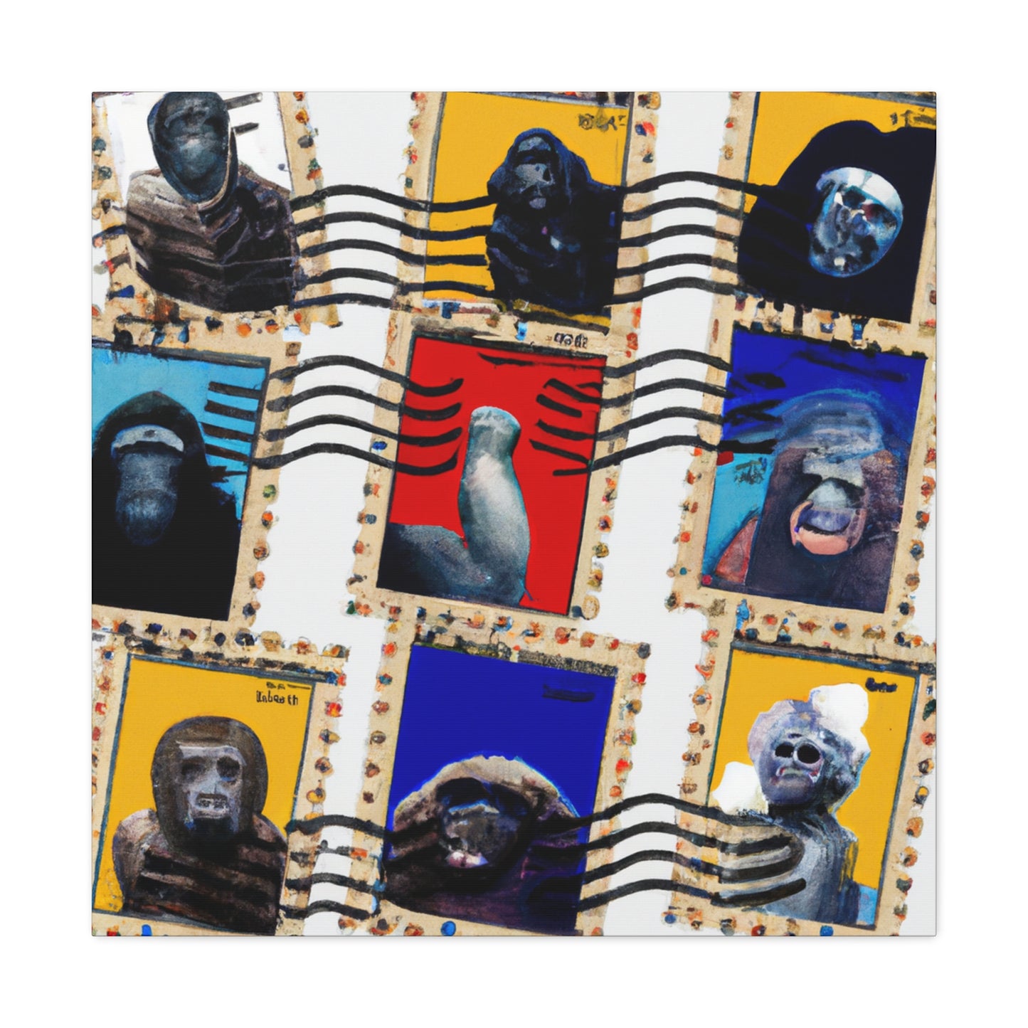 Global Heritage Stamps - Postage Stamp Collector Canvas Wall Art