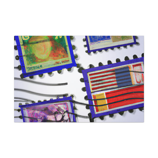 World Heritage Postage Collection - Postage Stamp Collector Canvas Wall Art