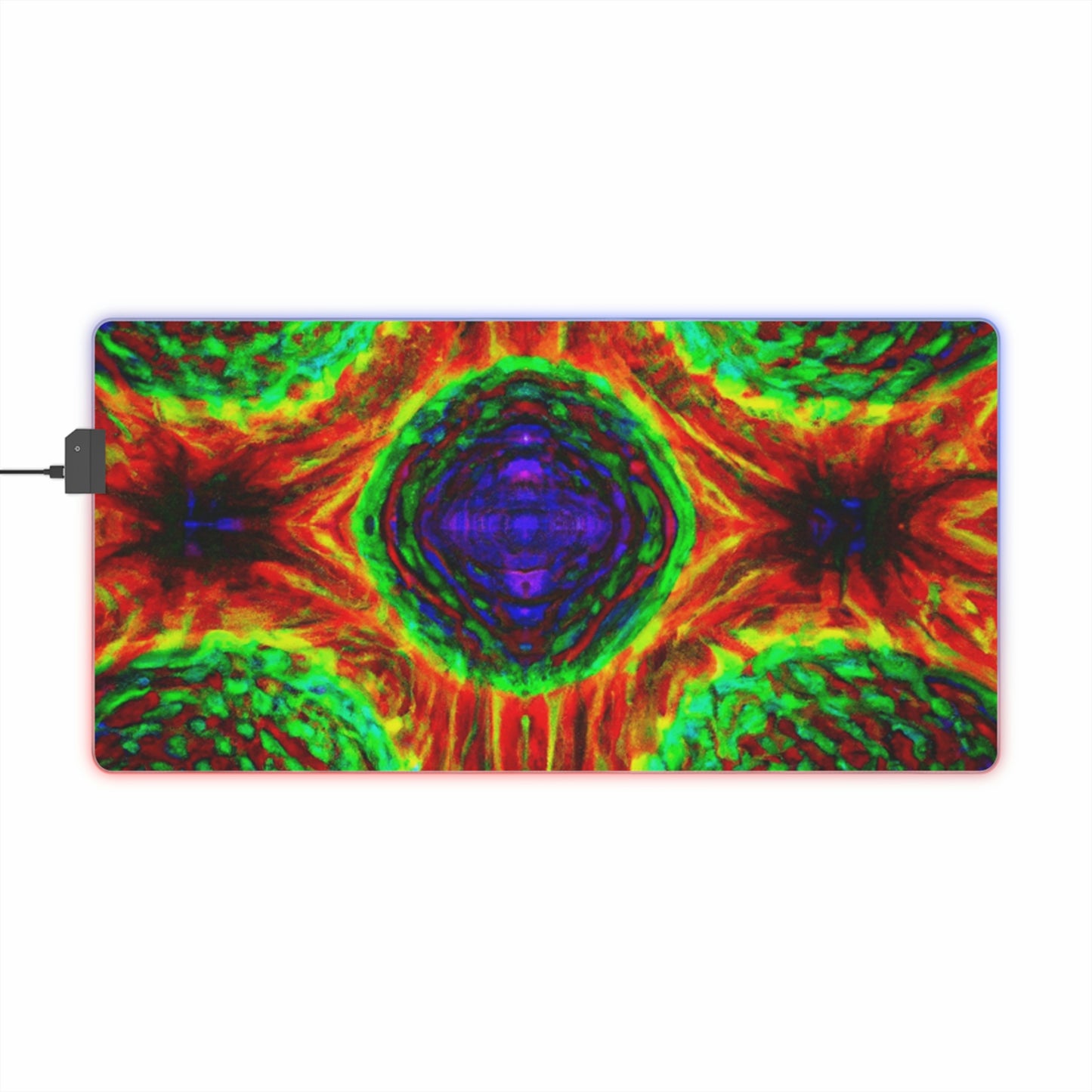 Rocky "Roller Derby" Robbins - Psychedelic Trippy LED Light Up Gaming Mouse Pad