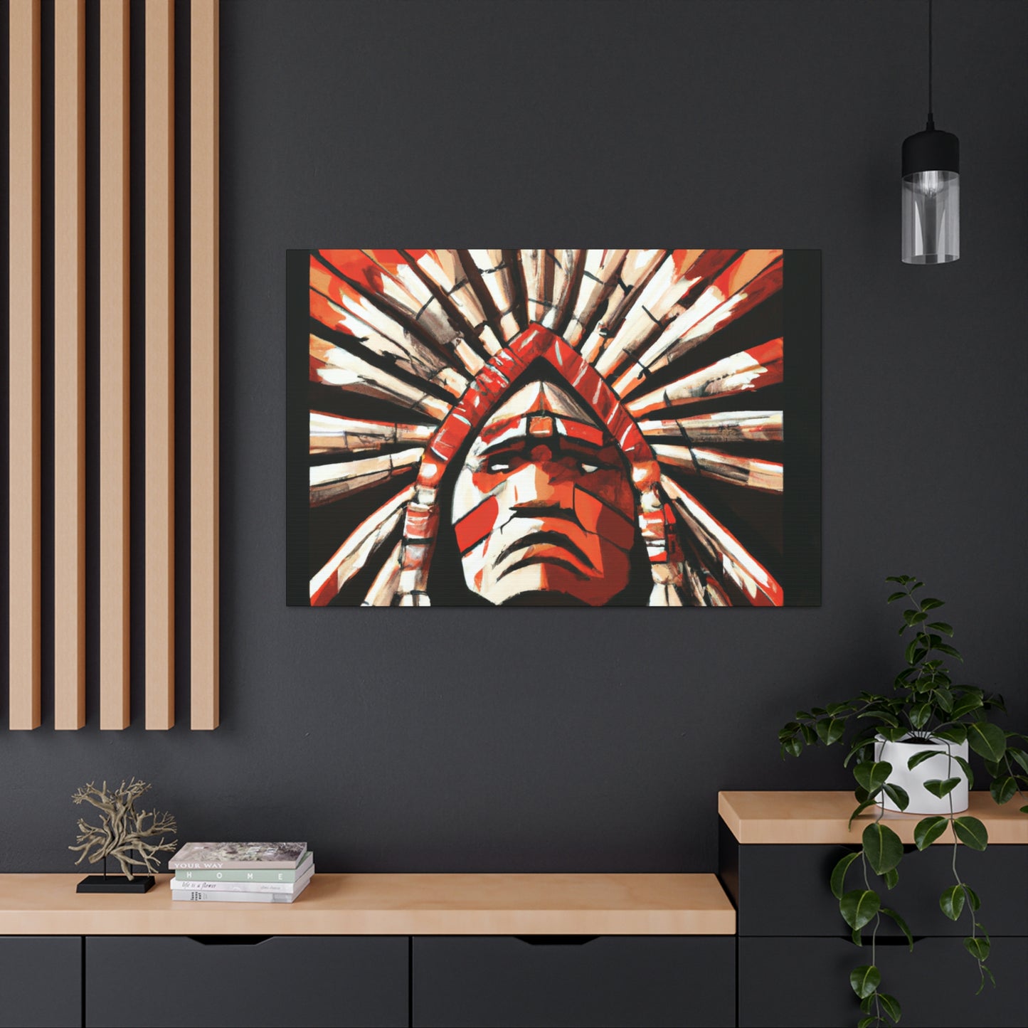 Crow Feathers. - Native American Indian Canvas Wall Art