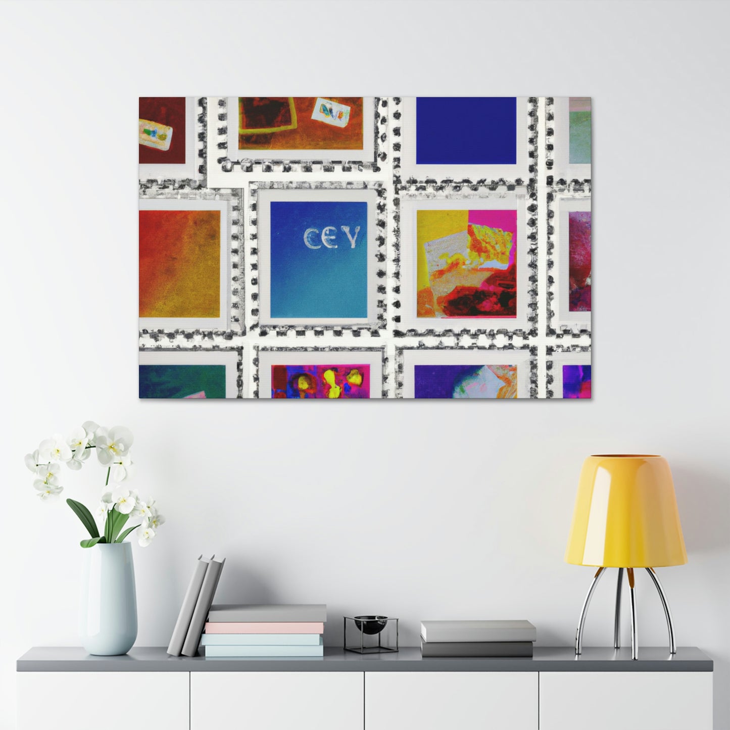 "Destinations of the Globe" - Postage Stamp Collector Canvas Wall Art