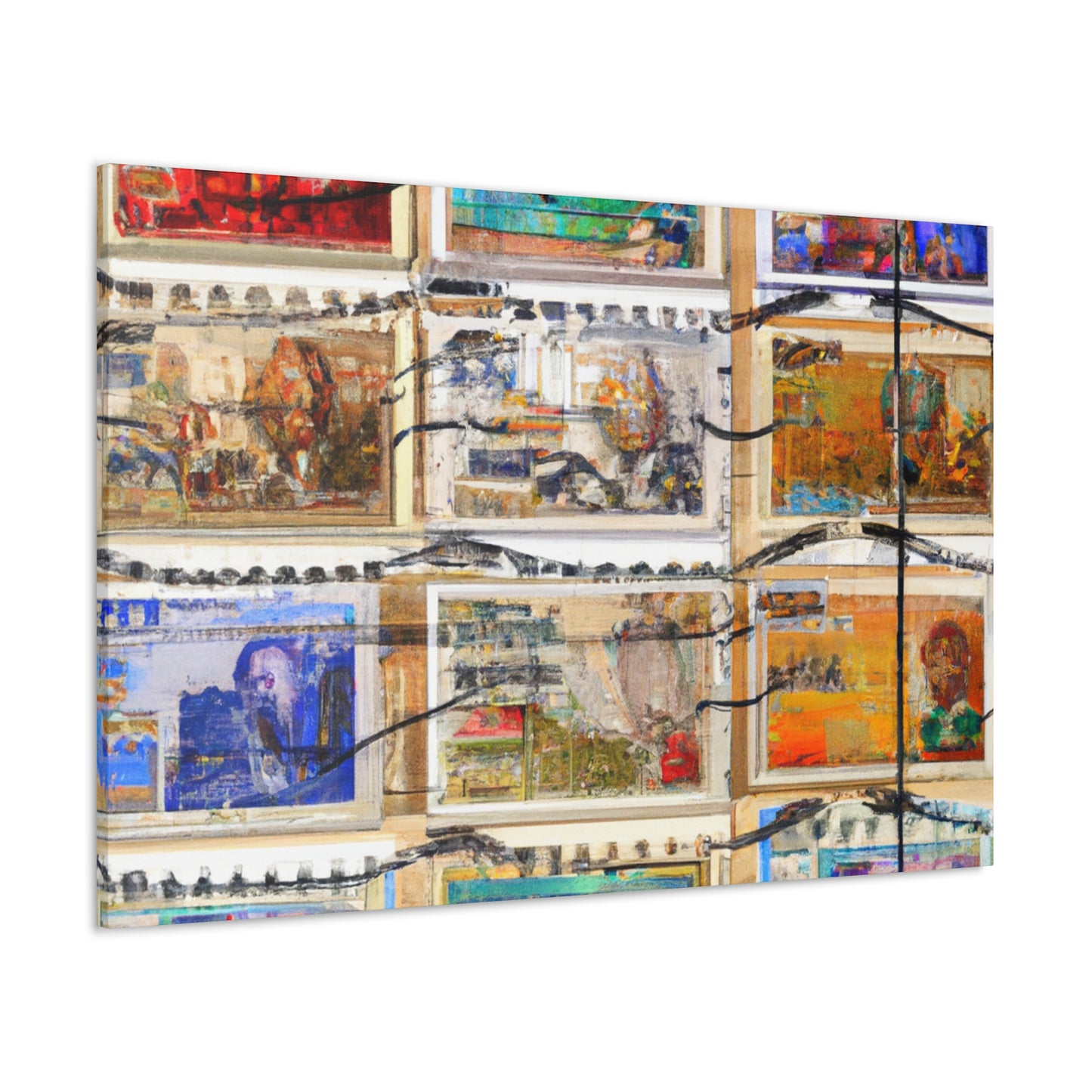 Global Connections stamp series - Postage Stamp Collector Canvas Wall Art