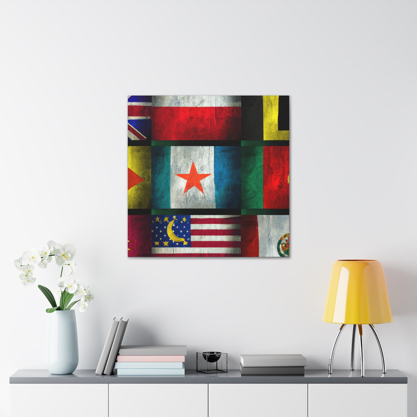 Paula Stanhope - Flags Of The World Canvas Wall Art