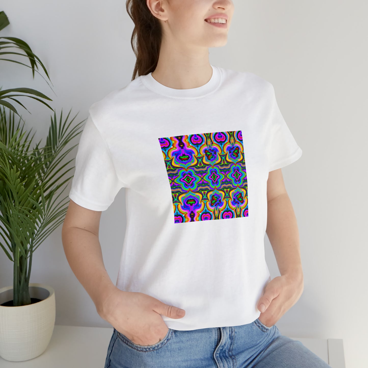 Jacques Lamont - Psychedelic Trippy Pattern Tee Shirt