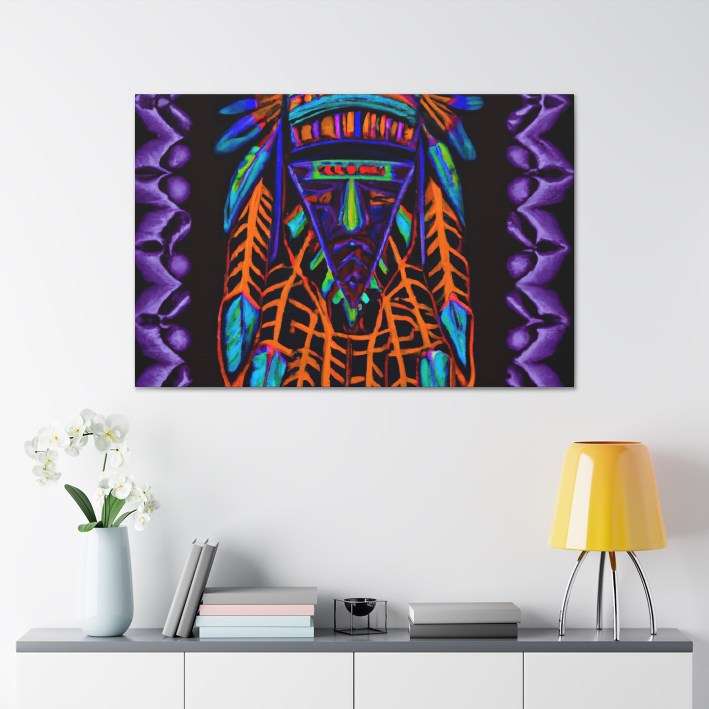 Running Elk - Native American Indian Canvas Wall Art