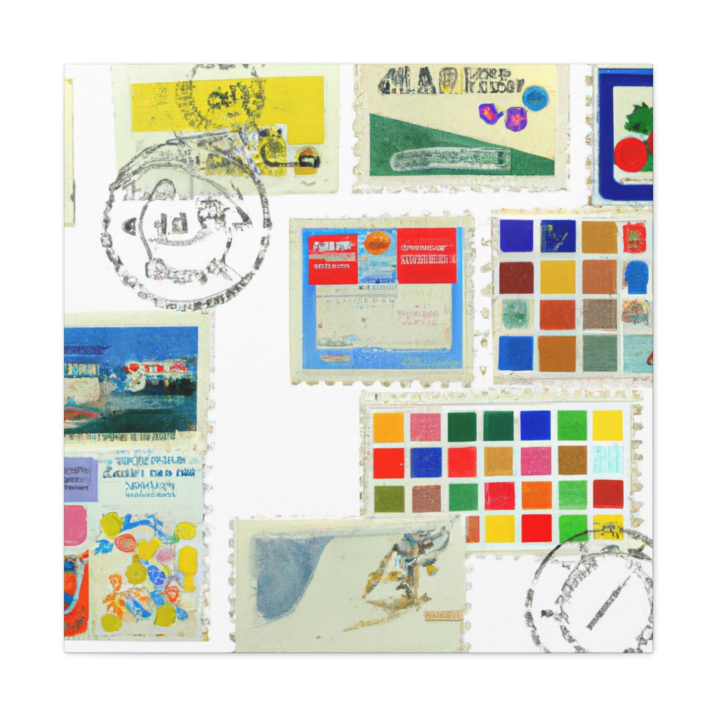 Universal Postage Legacy Series - Postage Stamp Collector Canvas Wall Art