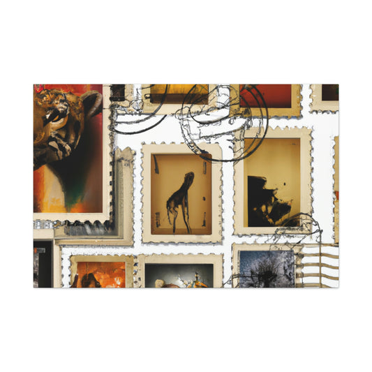 "Global Celebrations: A Collection of Cultural Commemorative Stamps" - Postage Stamp Collector Canvas Wall Art