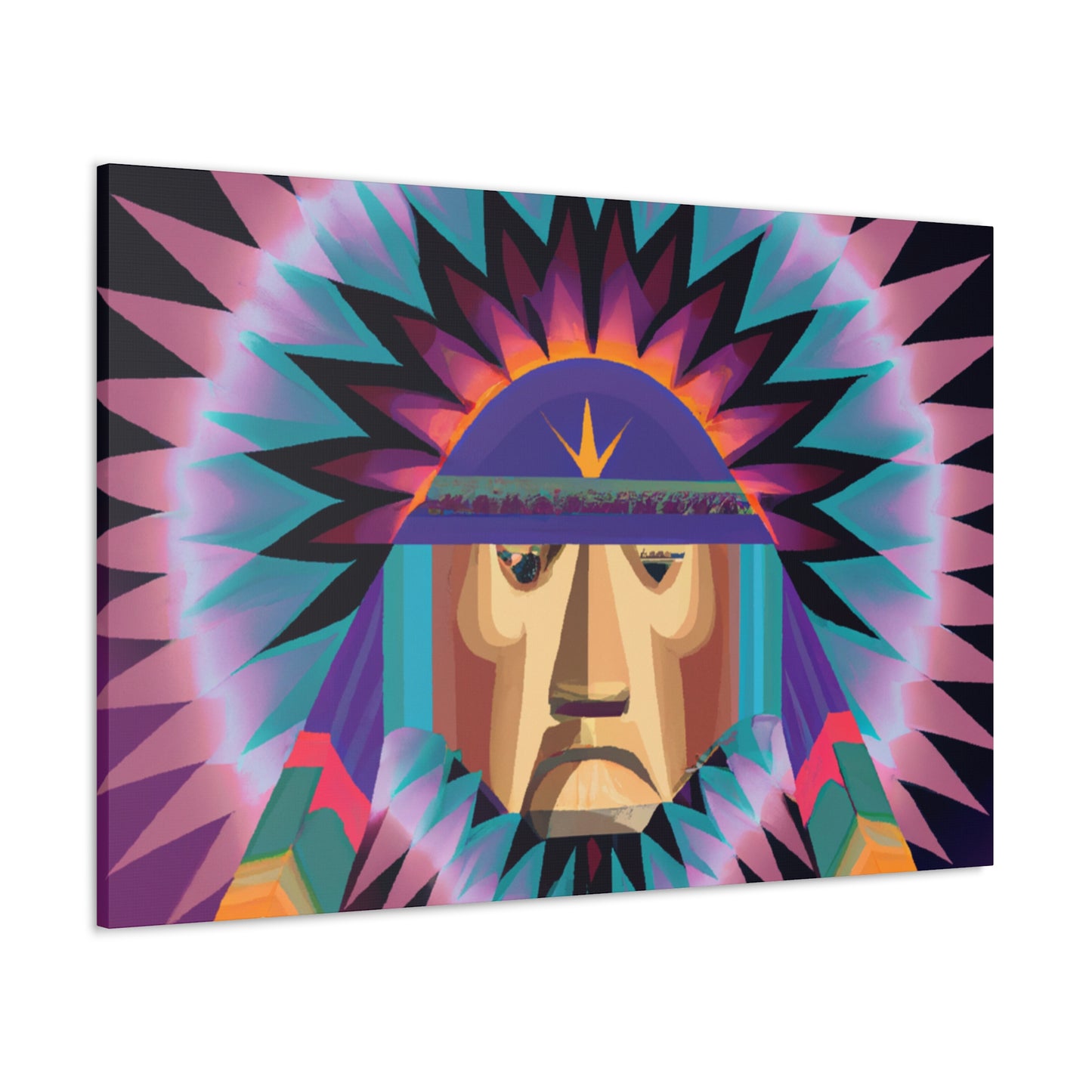 Tecumseh Strongbear - Native American Indian Canvas Wall Art