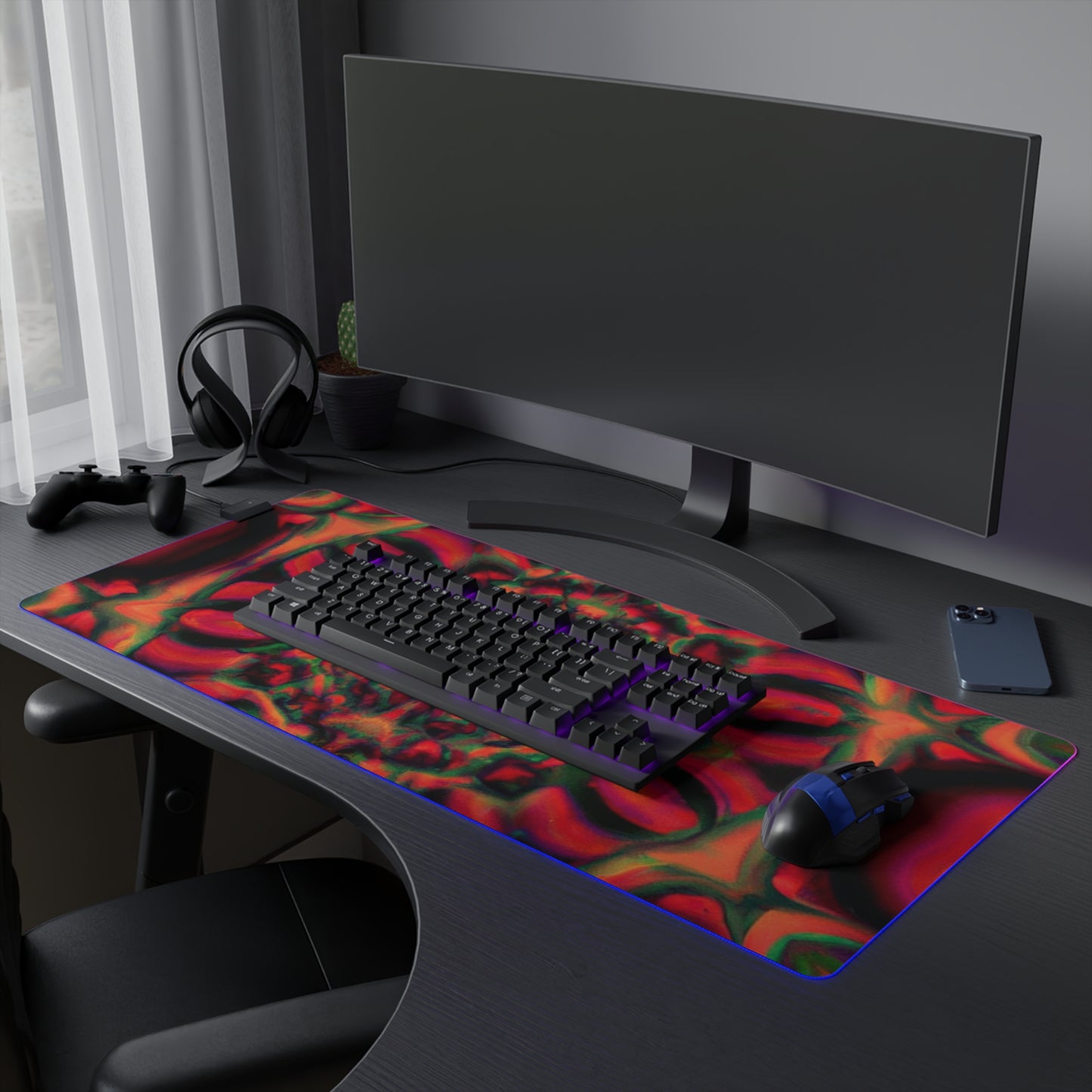 Hector "Hot-Rod" McSween - Psychedelic Trippy LED Light Up Gaming Mouse Pad