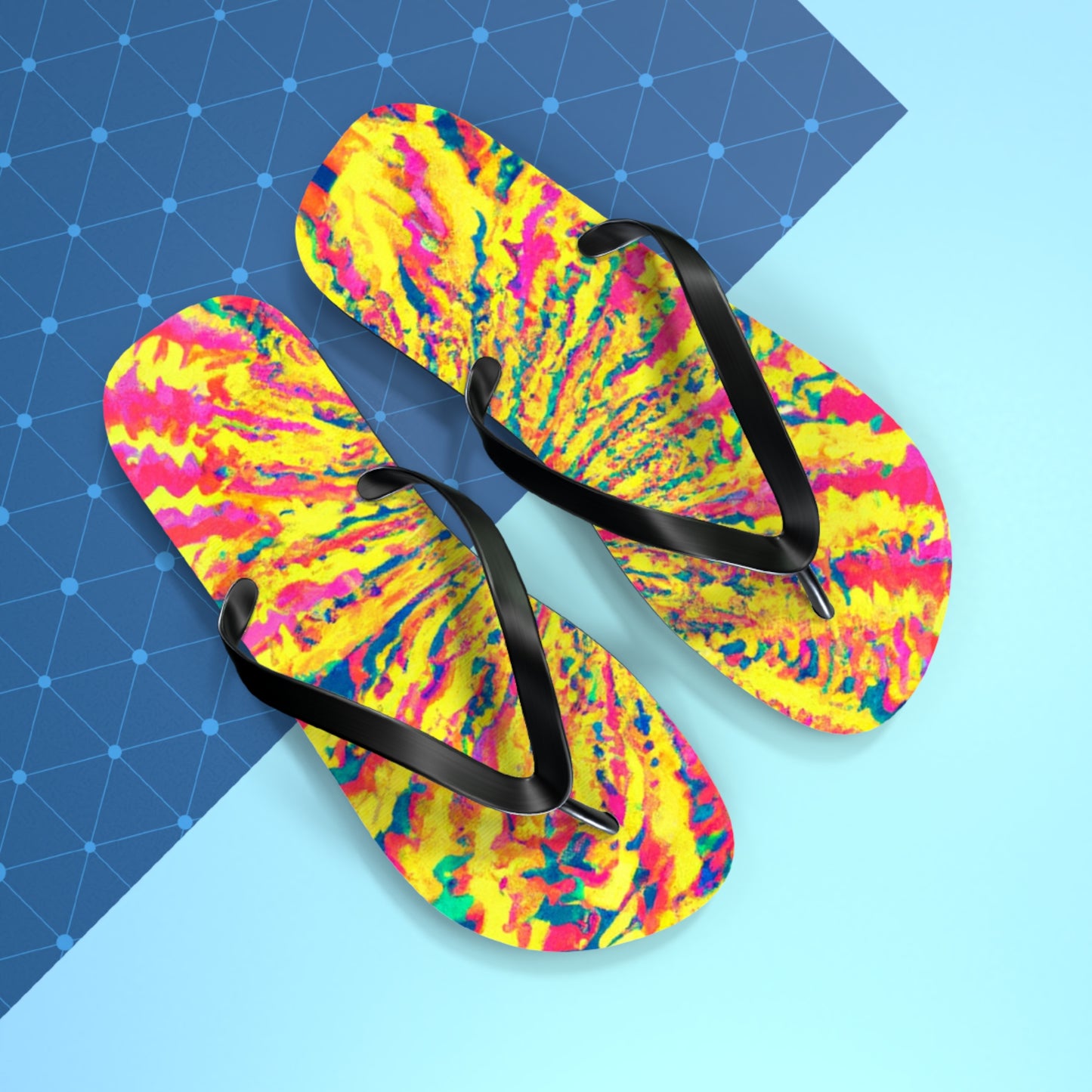 Esther Wainwright Shoe Maker - Psychedelic Trippy Flip Flop Beach Sandals