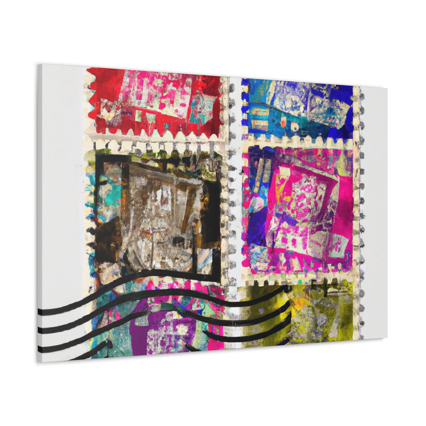 Globetrotting Stamps - Postage Stamp Collector Canvas Wall Art