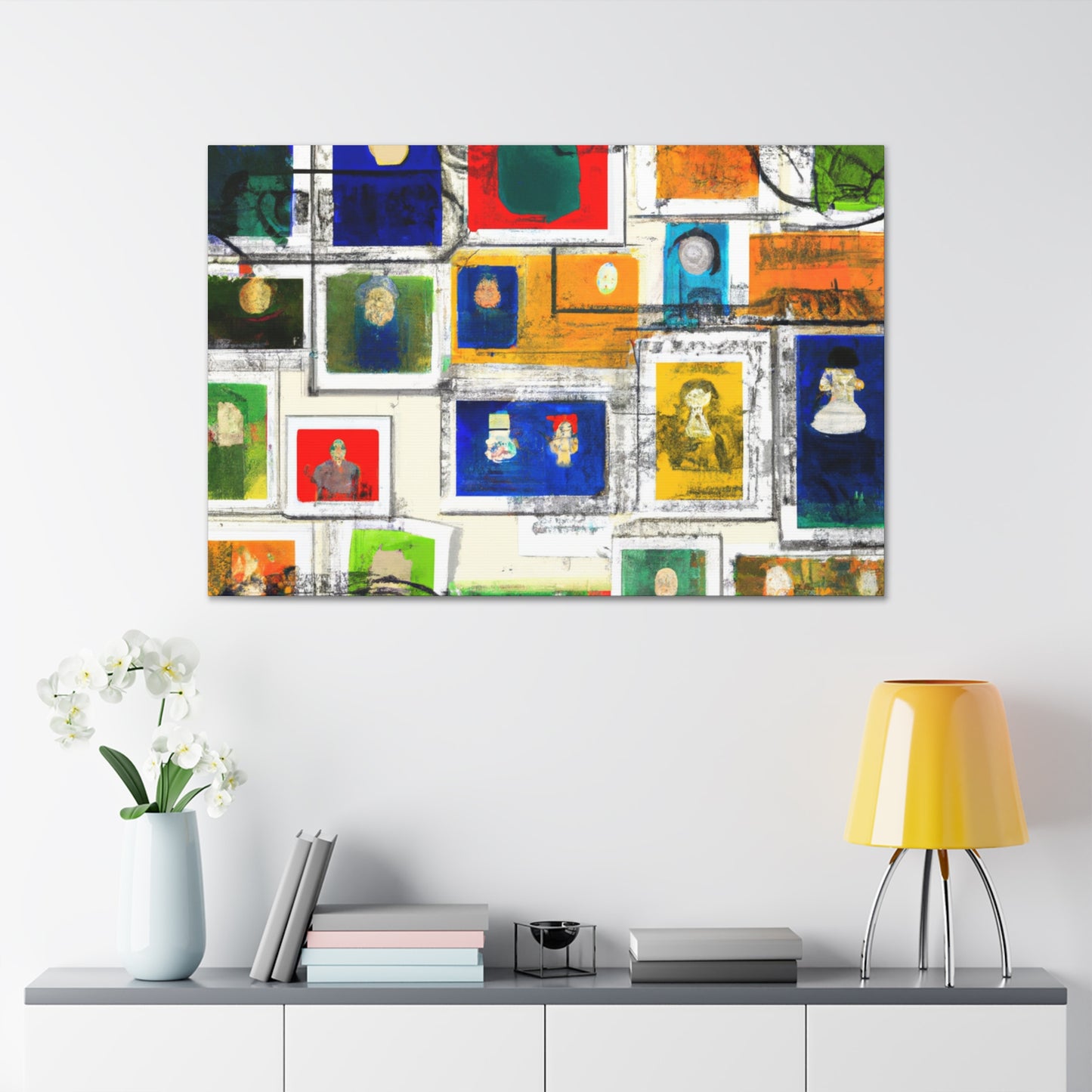 Global Wonders Collection - Postage Stamp Collector Canvas Wall Art