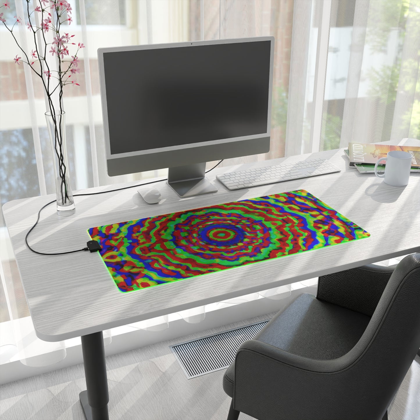 Gus Gatsby - Psychedelic Trippy LED Light Up Gaming Mouse Pad