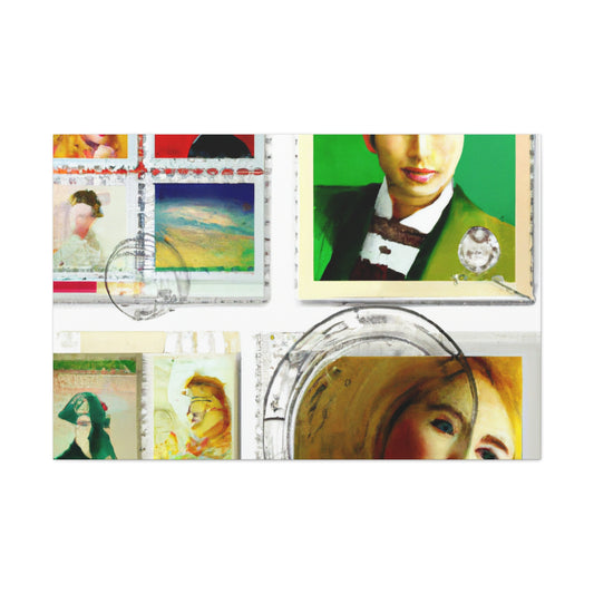 International Melodies Stamp Collection - Postage Stamp Collector Canvas Wall Art